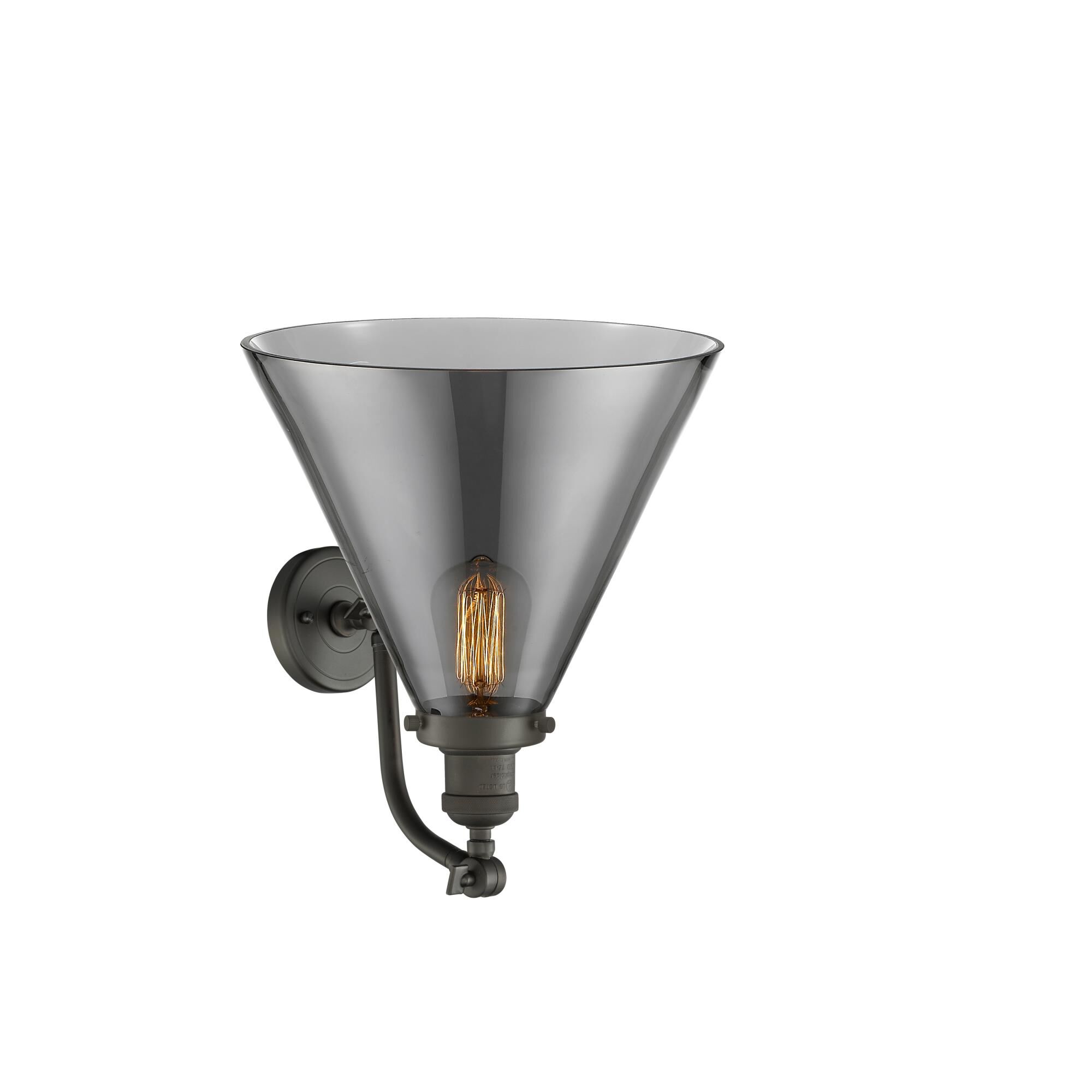 Shown in Oil Rubbed Bronze finish and Plated Smoked glass