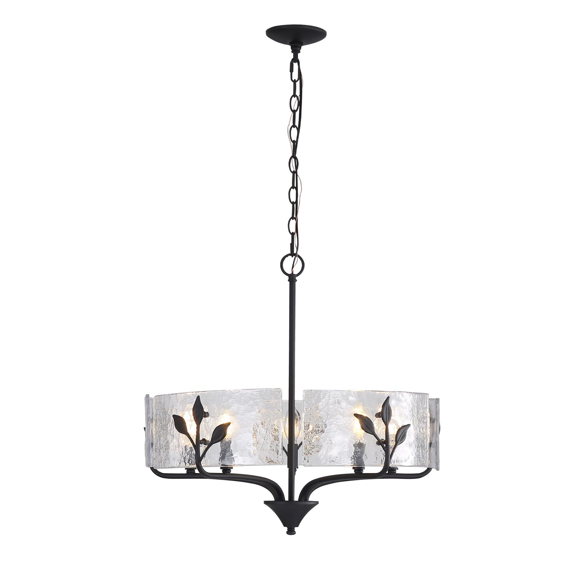 Shown in Natural Black finish and Clear glass