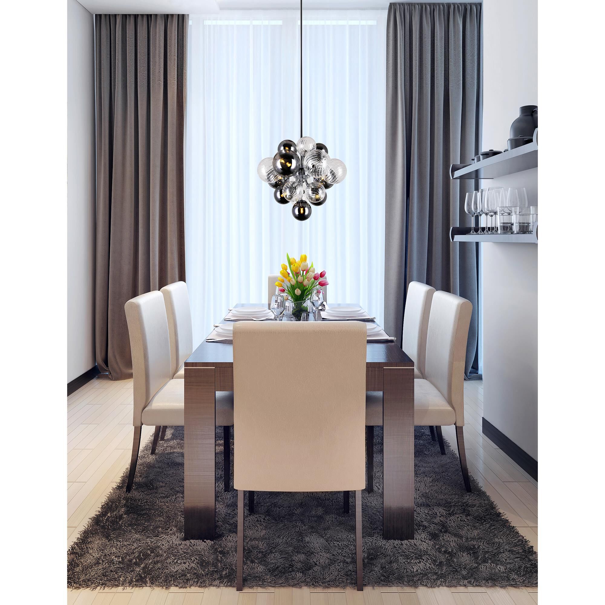 Pallocino 16 Inch 8 Light LED Semi Flush Mount by CWI Lighting