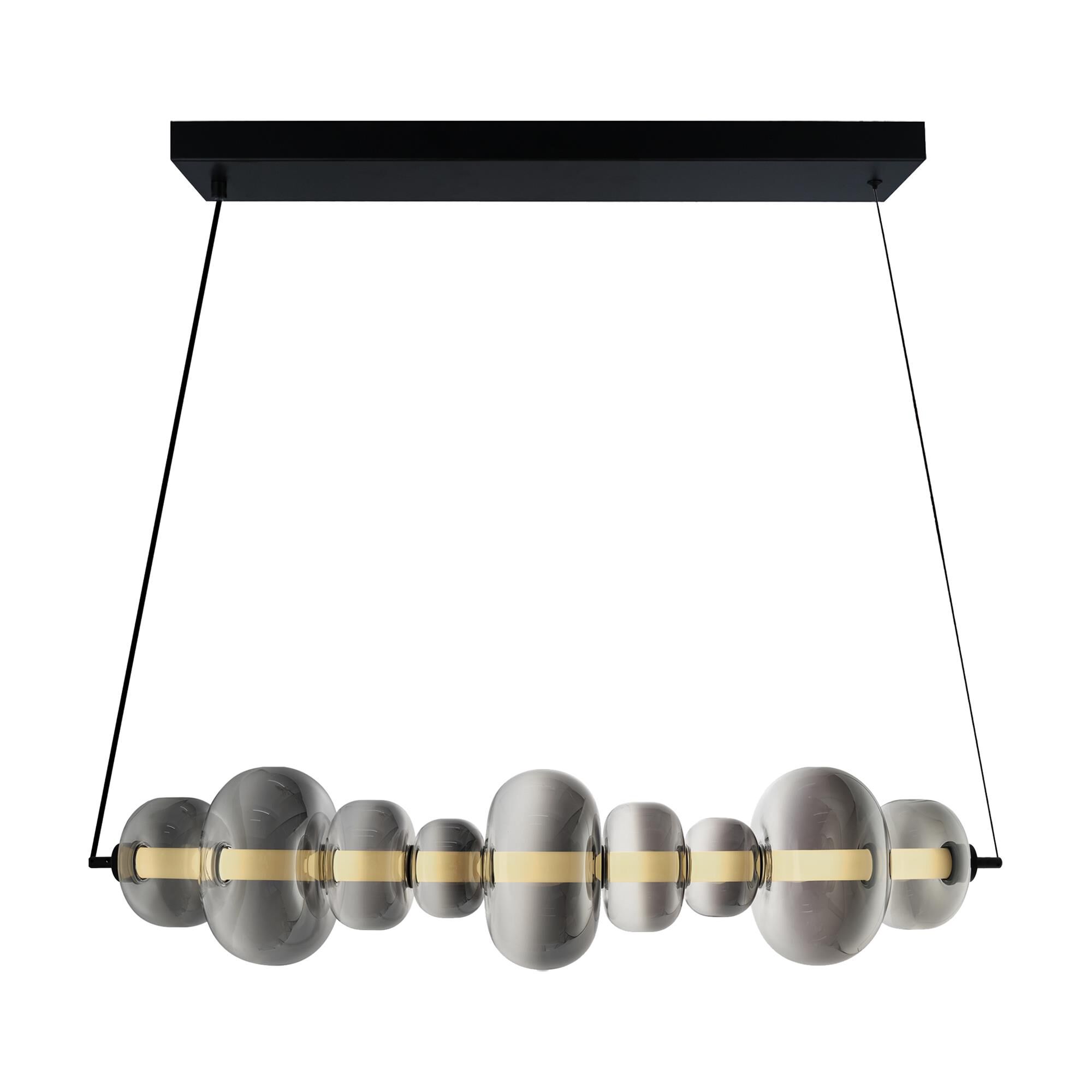 Shown in Black finish and Smoke Ombre glass