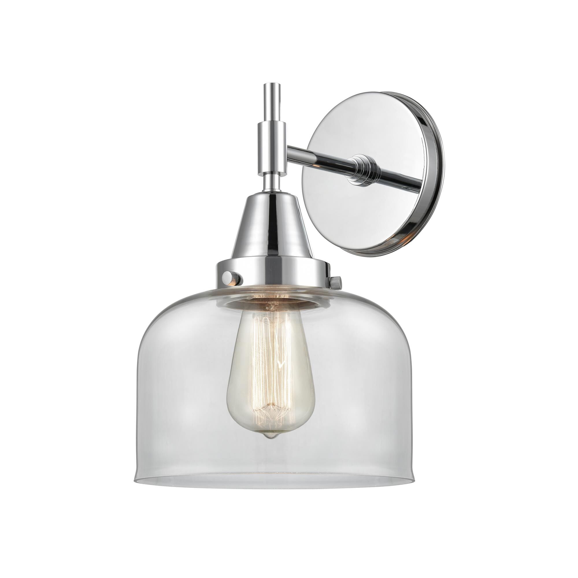 Shown in Polished Chrome finish and Clear Large Cone glass