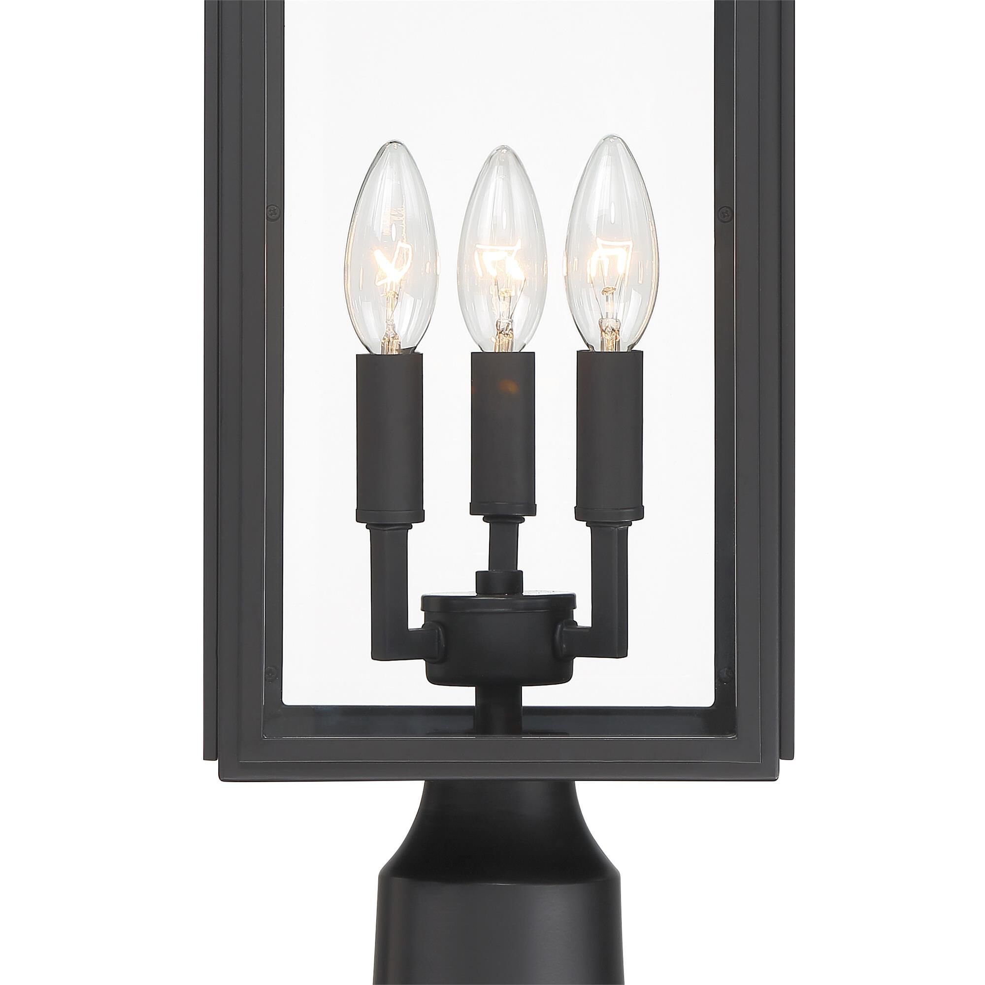 Shown in Matte Black finish and Clear glass and Clear Glass shade