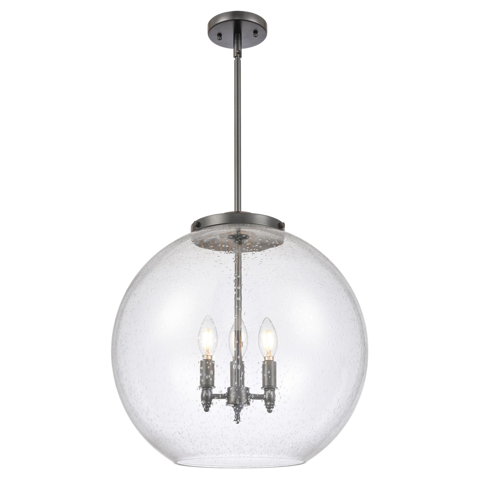 Shown in Matte Black finish and Seedy glass