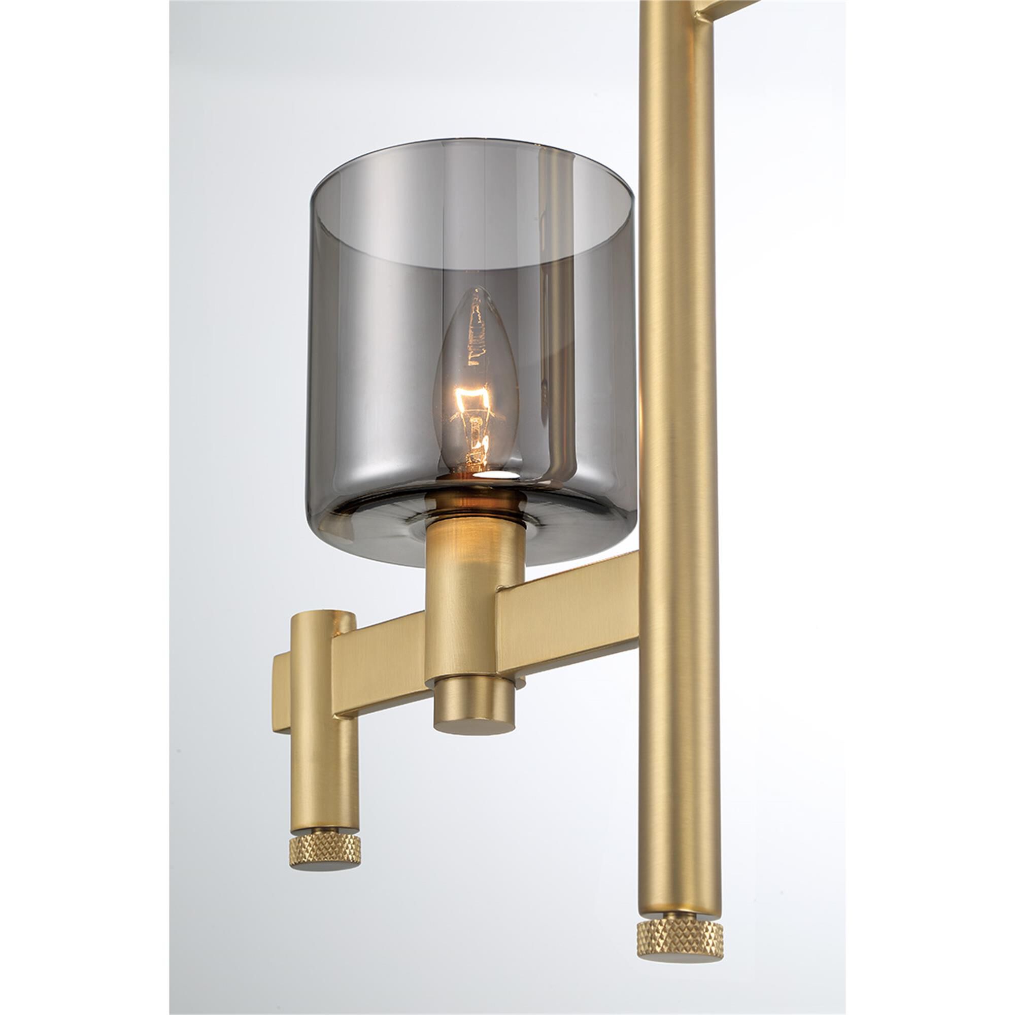 Shown in Brushed Gold finish and Smoked glass