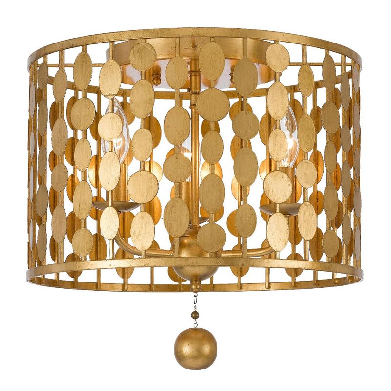 Layla 15 Inch 3 Light Flush Mount by Crystorama