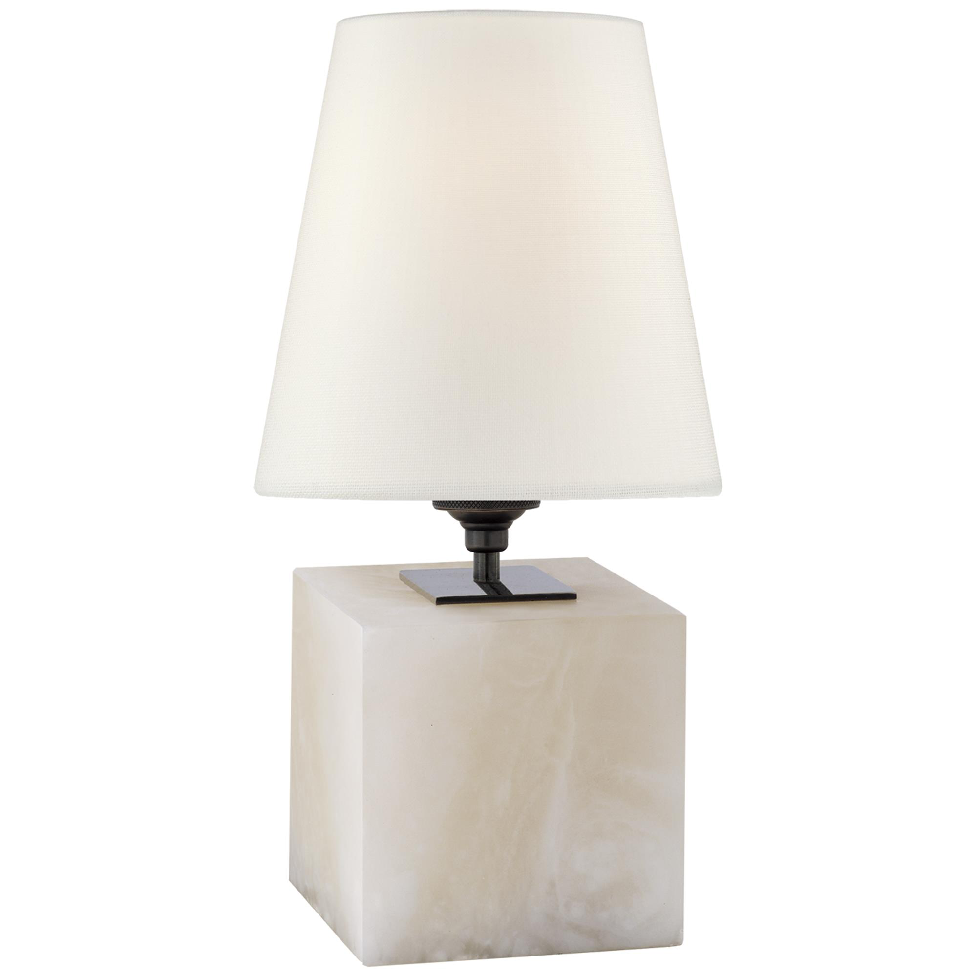 Shown in Alabaster finish and Linen shade