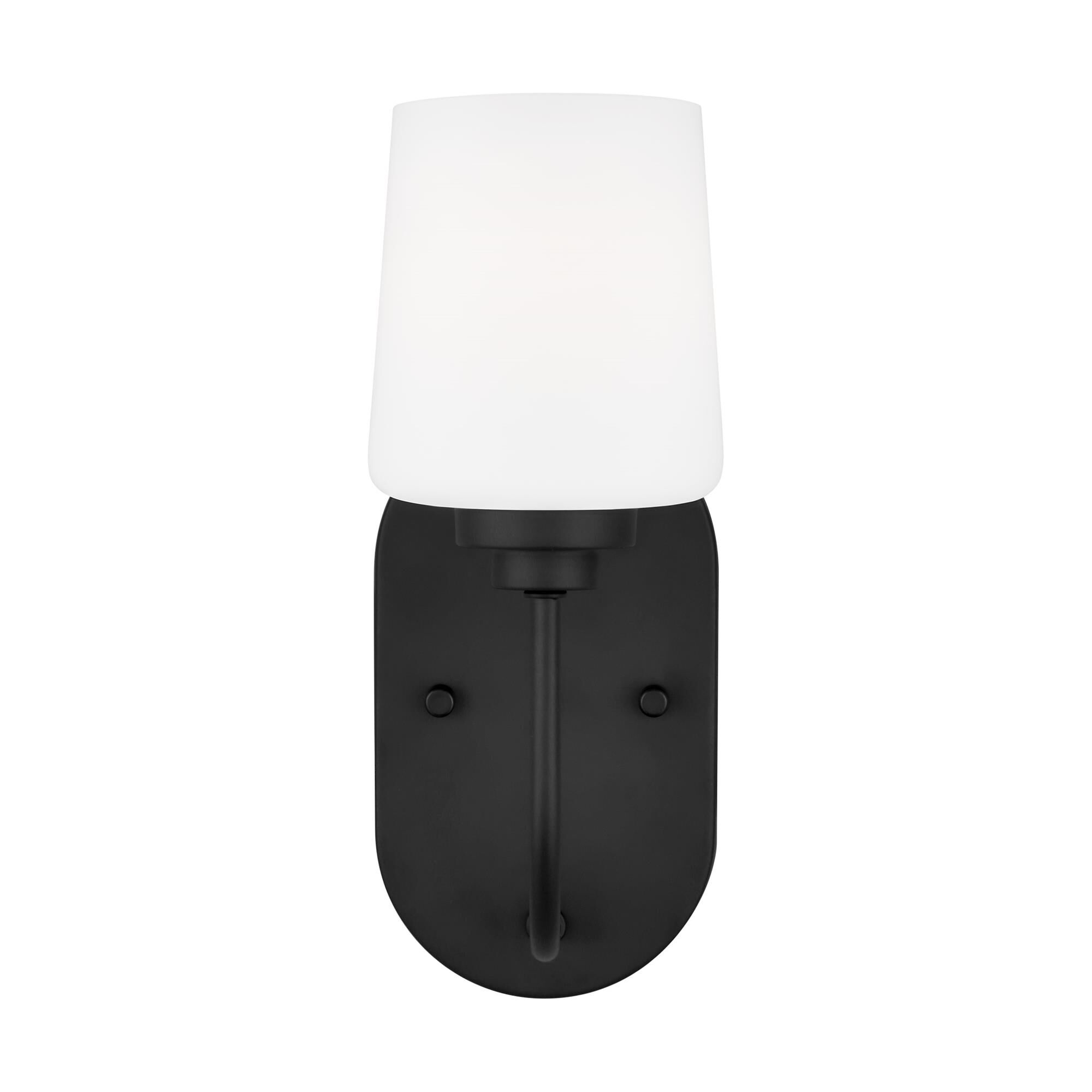 Shown in Midnight Black finish and Etched / White Inside glass and Etched / White Inside Glass shade
