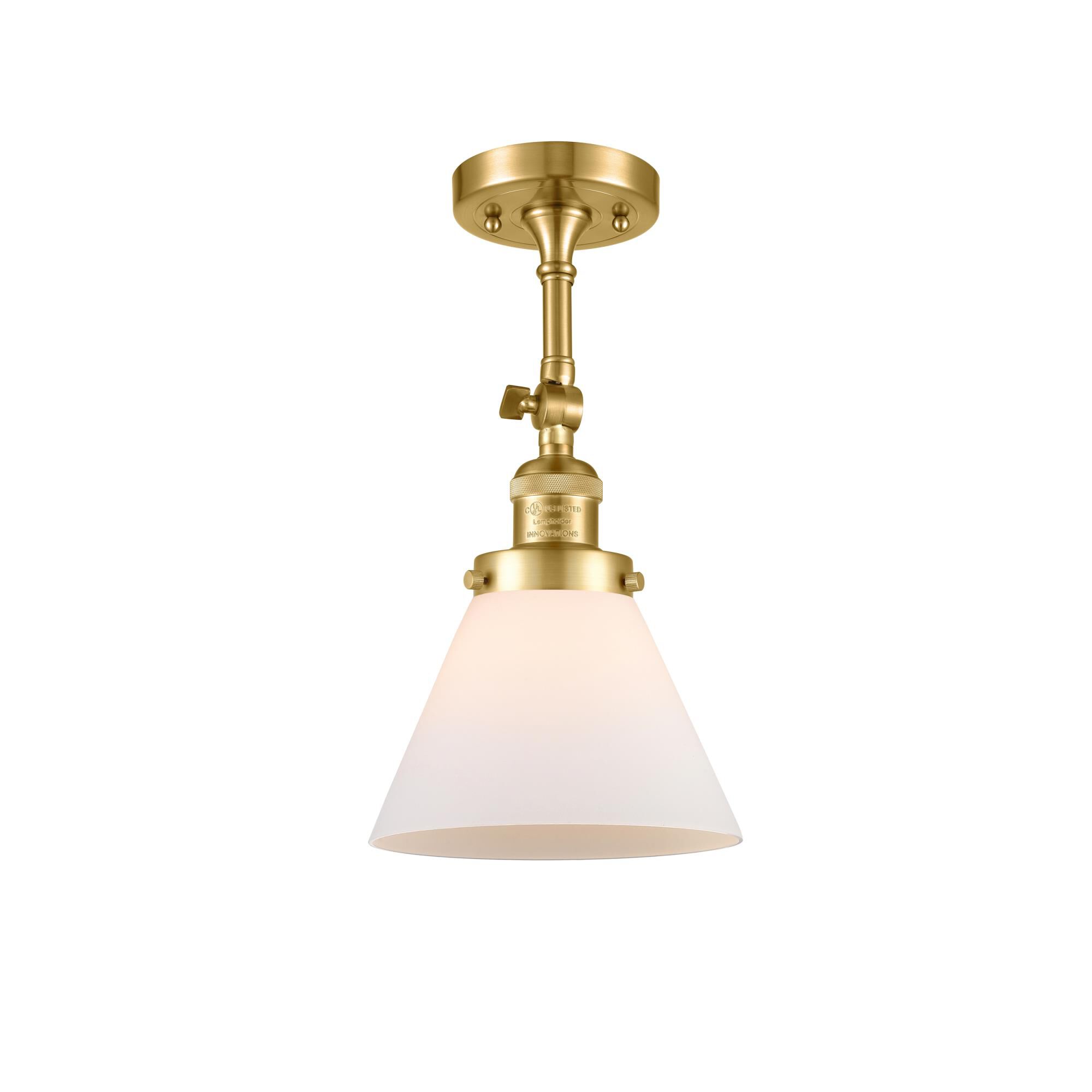 Shown in Satin Gold finish and Frosted glass and None accent