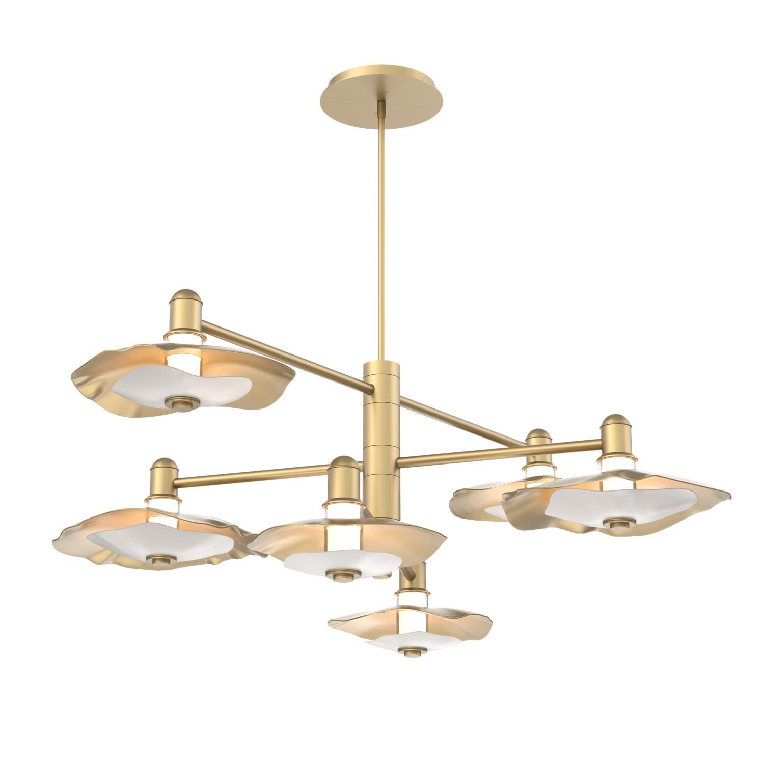 Shown in Gilded Brass finish and Salt White accent