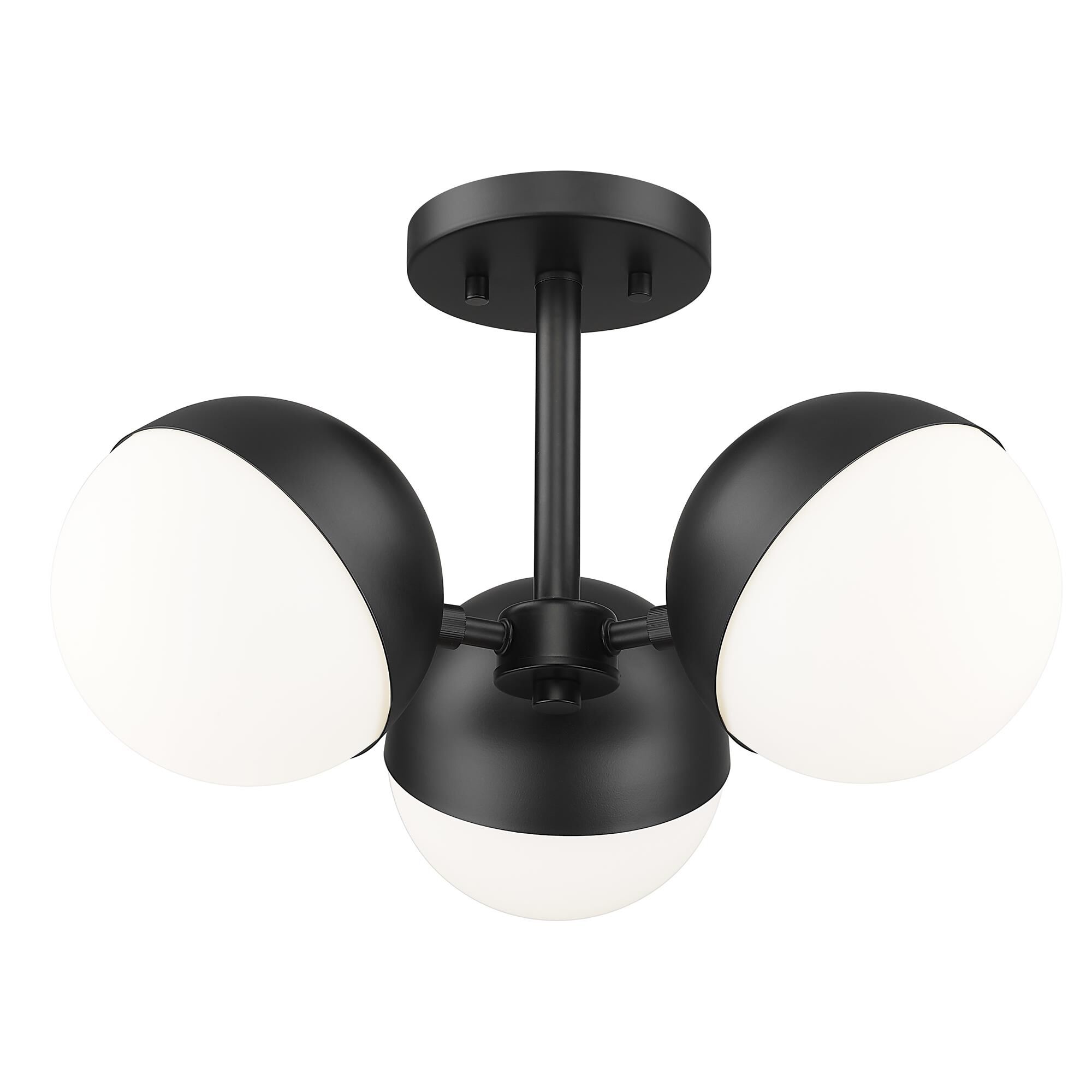Shown in Matte Black finish and Matte Opal glass and Matte Opal shade