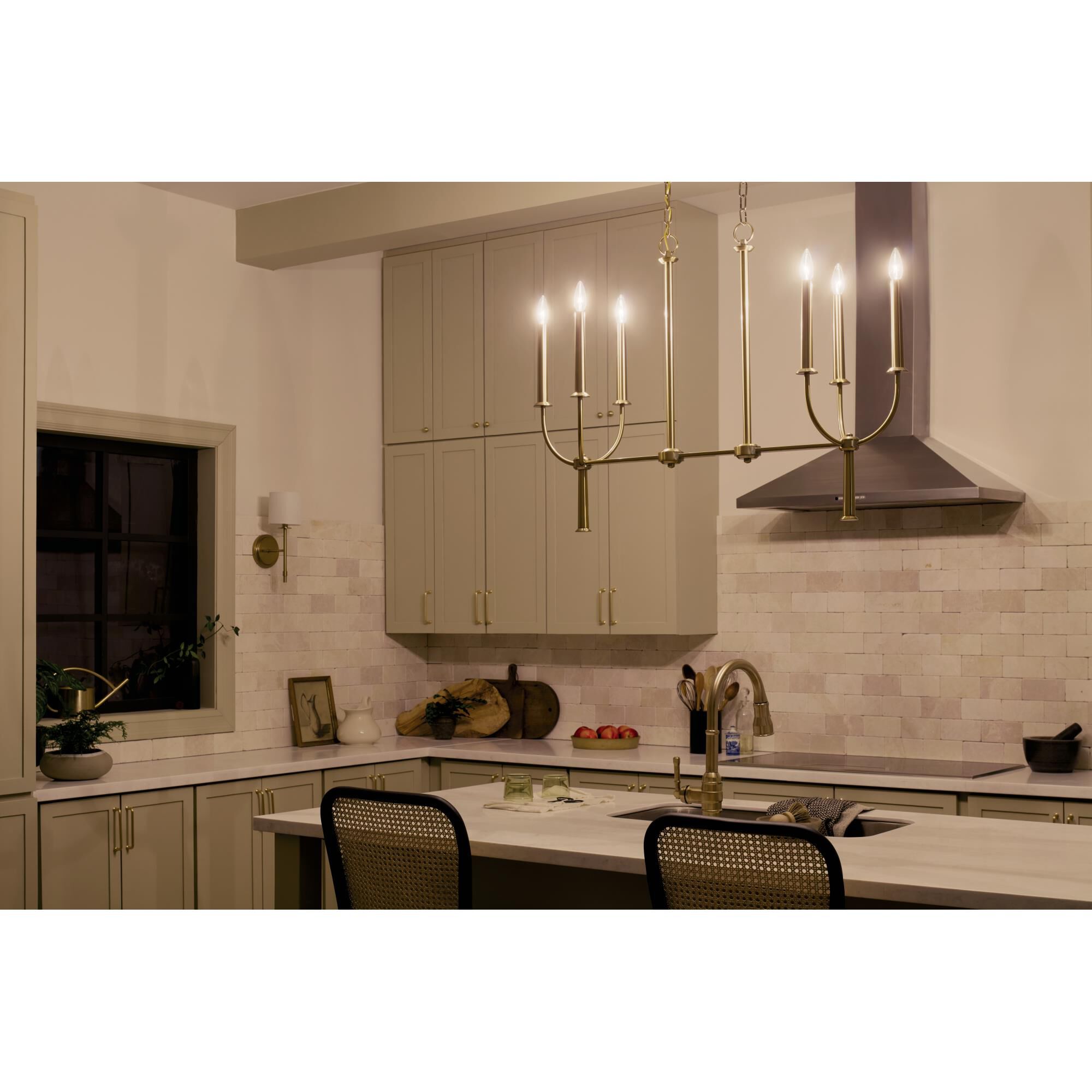 Shown in Brushed Natural Brass finish