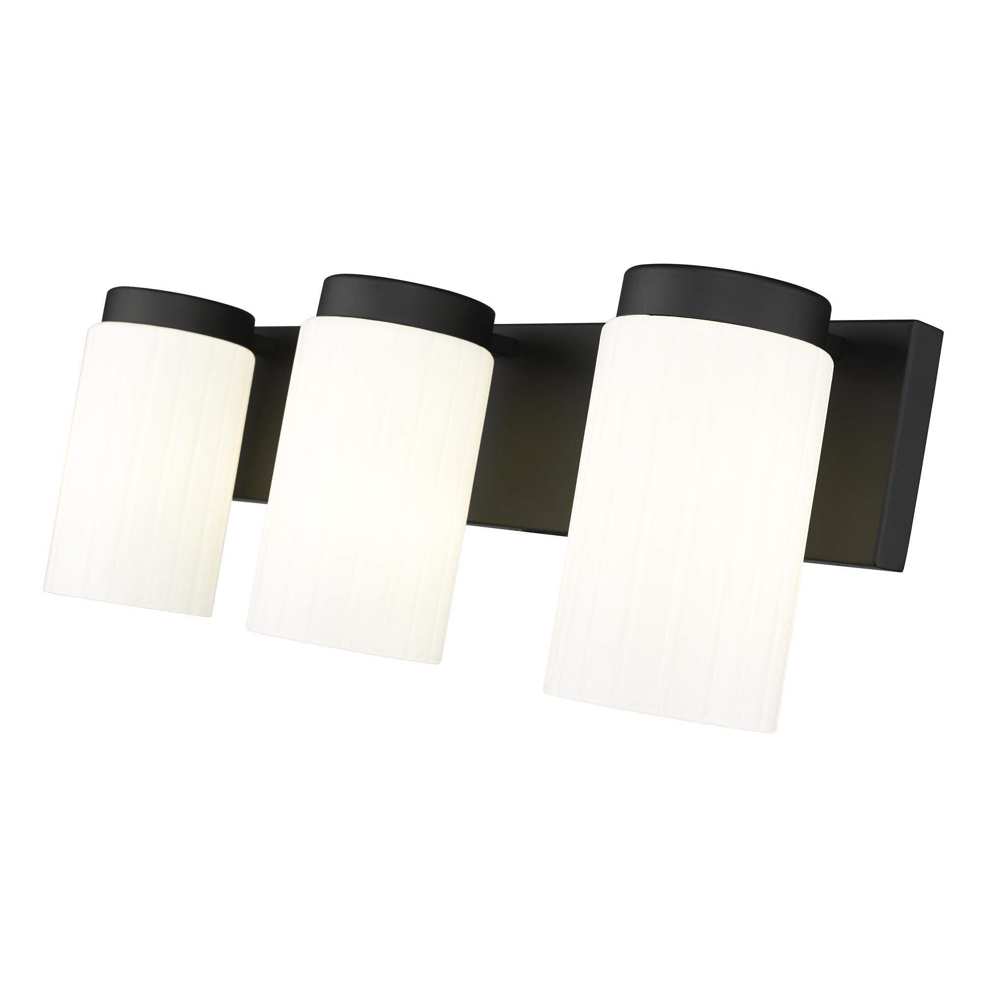 Shown in Matte Black finish and Matte Opal glass and Matte Opal shade