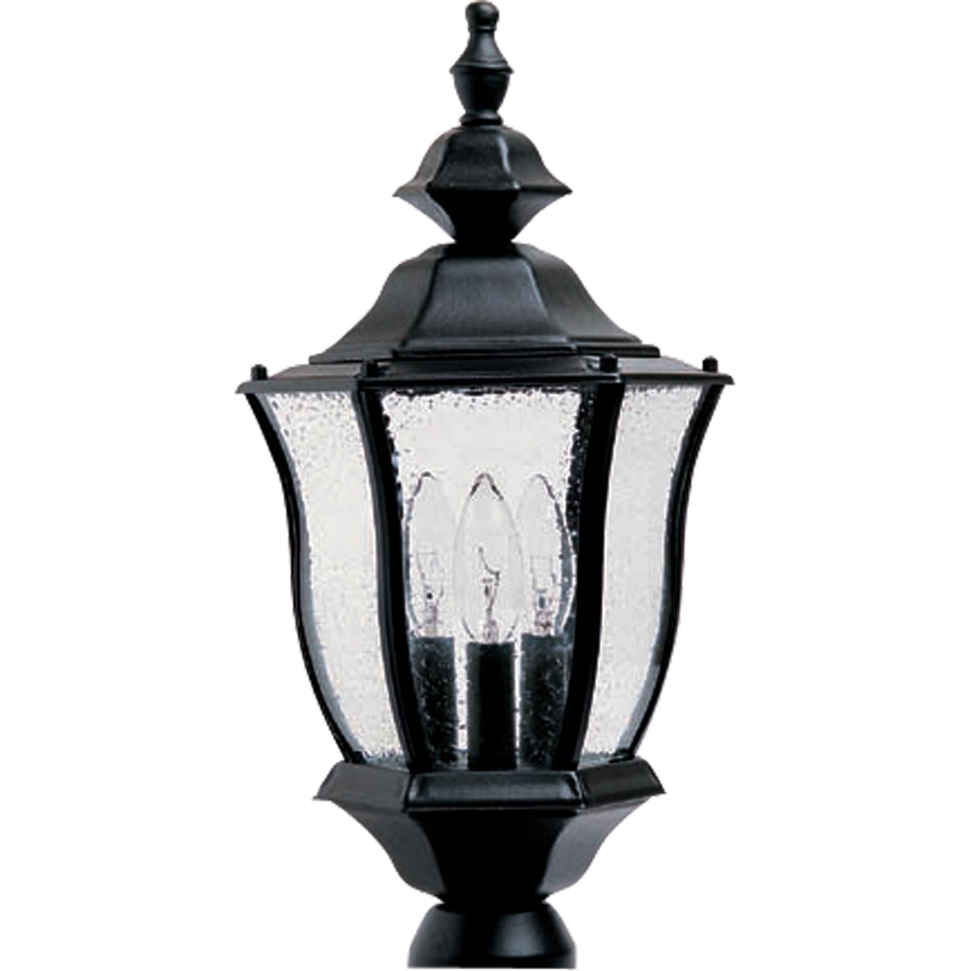 Shown in Black finish and Seedy glass