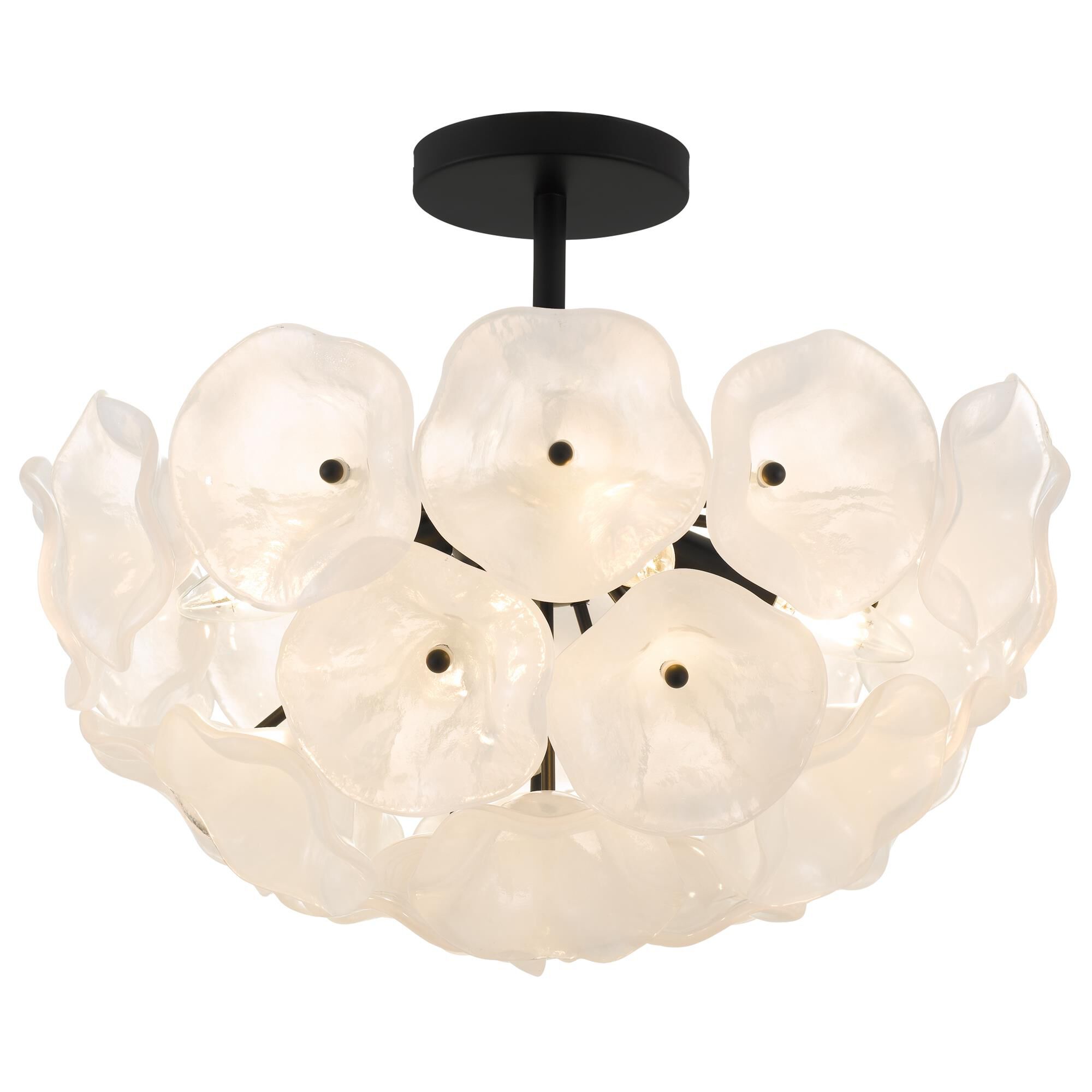 Shown in Matte Black finish and White Glass shade