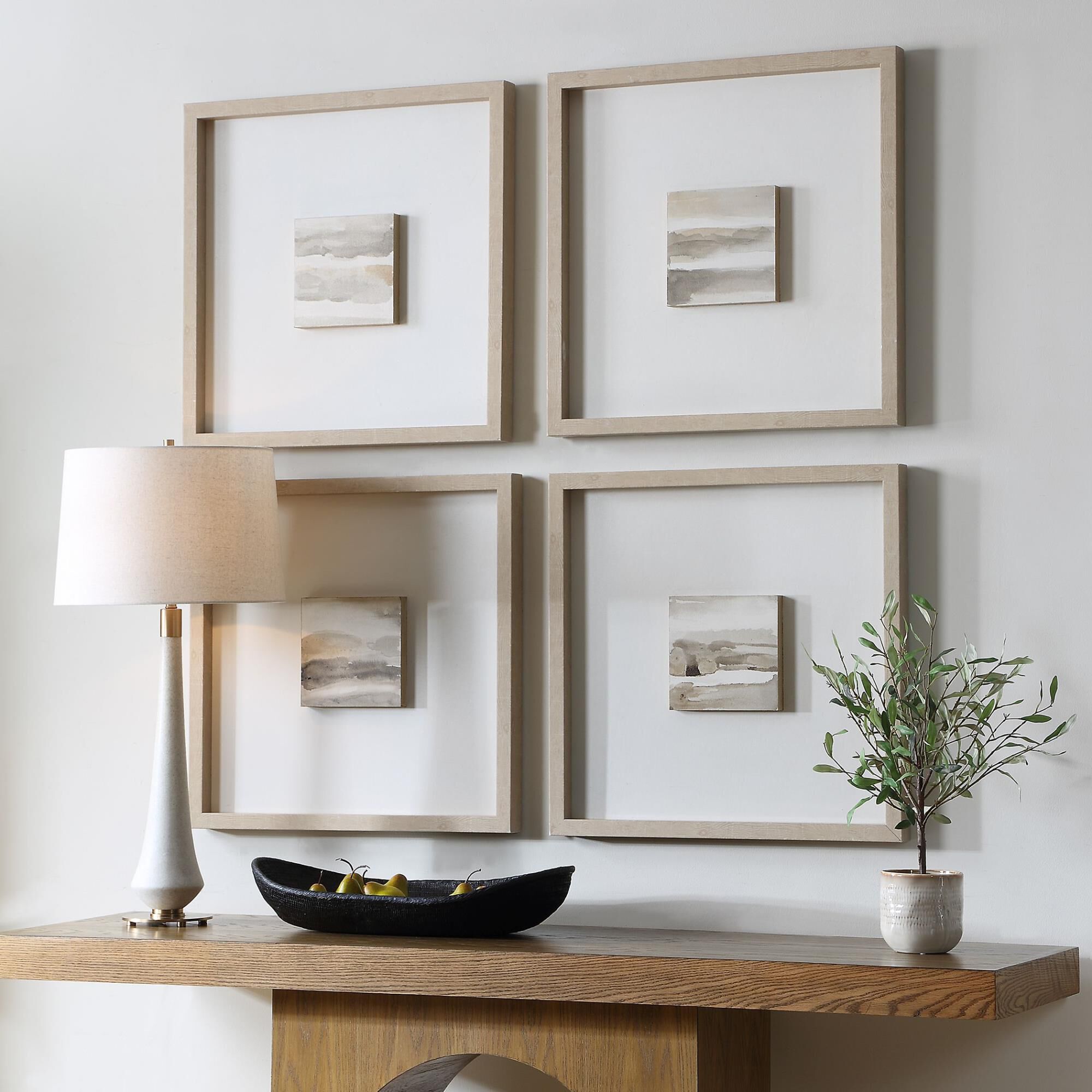 Uttermost Studying Sepia Hand Painted Canvases Set/4 Painting by Uttermost