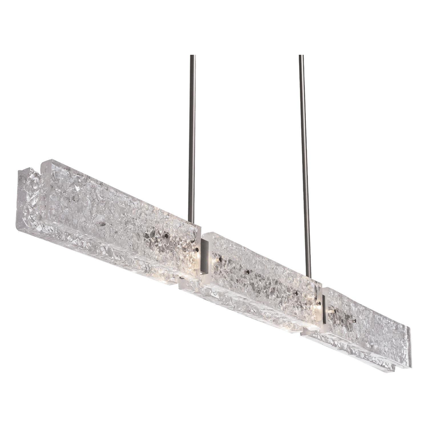 Shown in Classic Silver finish and Clear Textured Cast glass