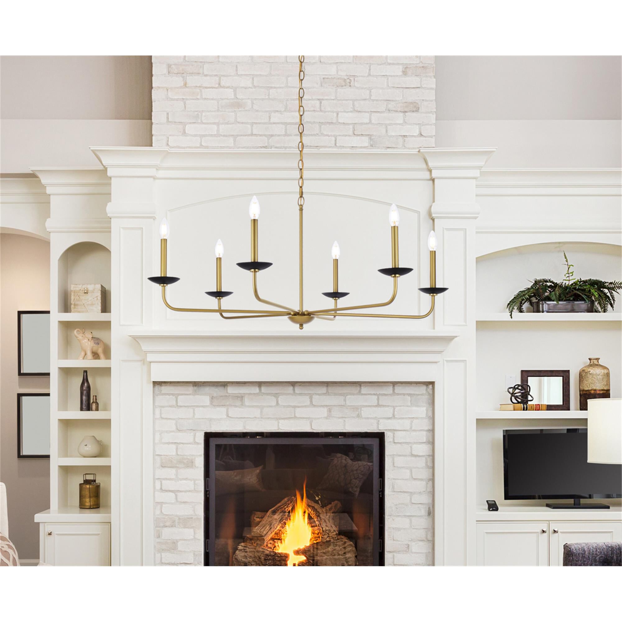 Cohen 42 Inch 6 Light Chandelier by Elegant Lighting