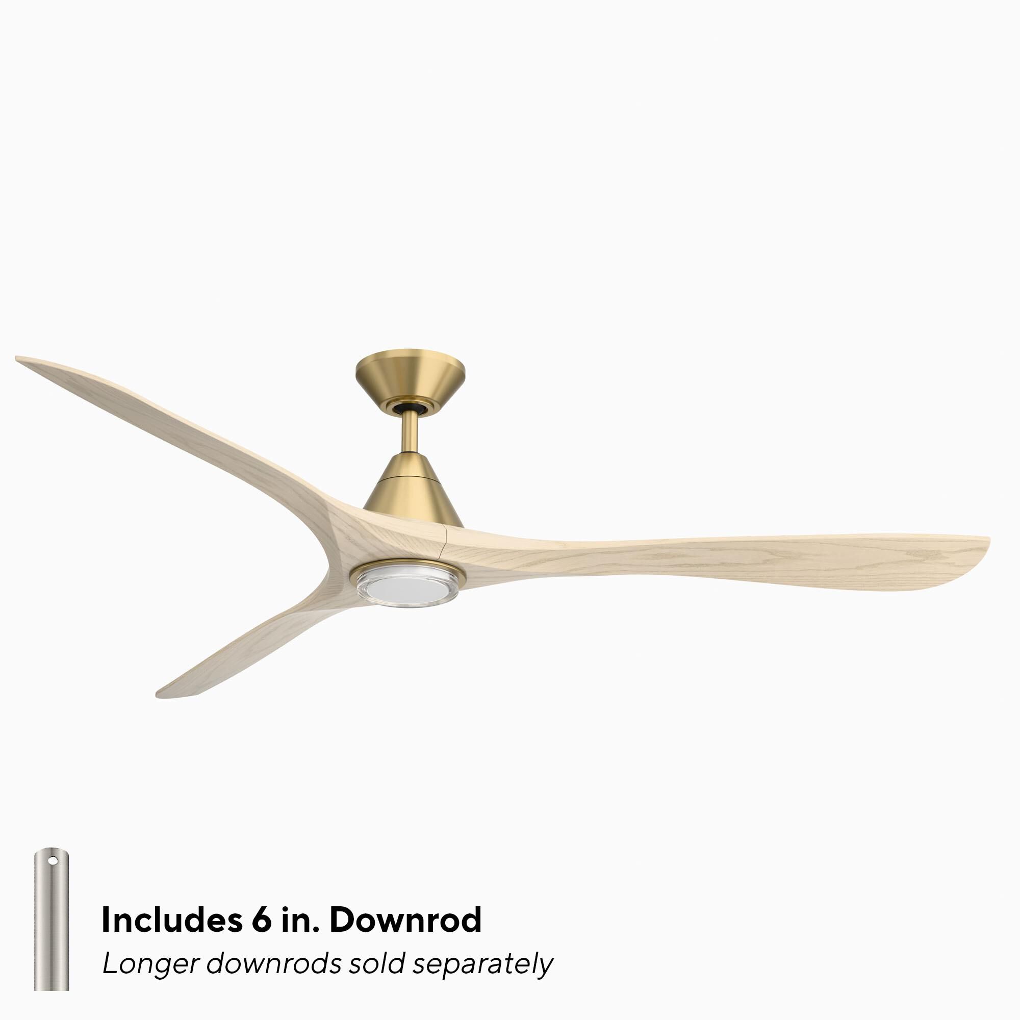 Carve 72 Inch Ceiling Fan with Light Kit by Modern Forms