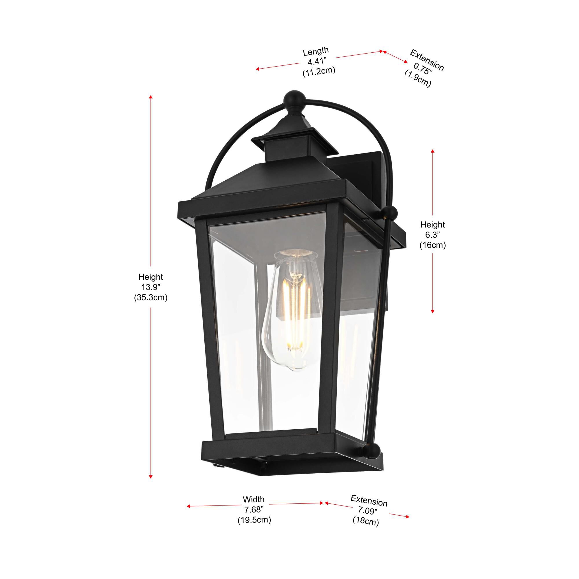 Luz 14 inch Outdoor Wall Light by Elegant Lighting
