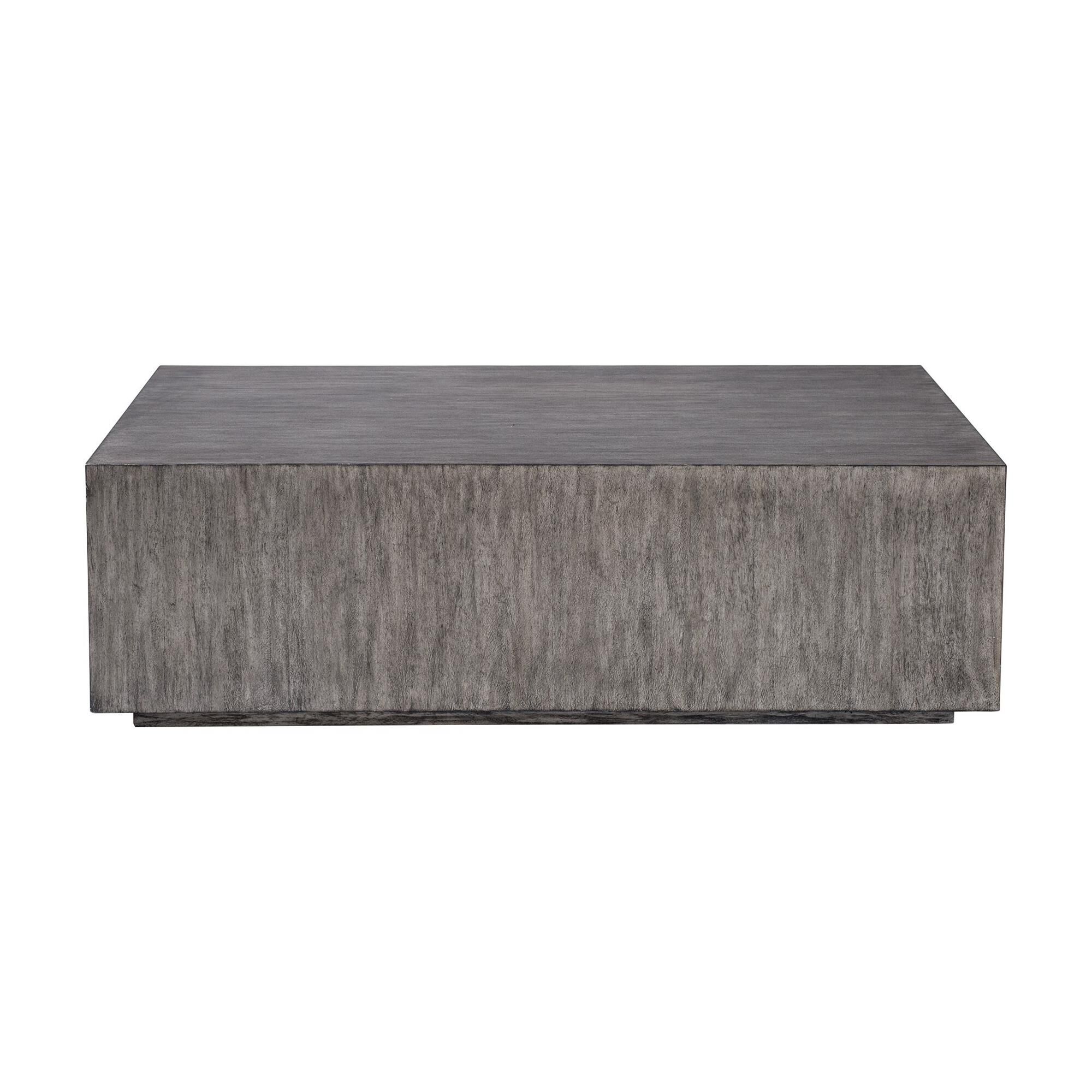 Shown in Featuring A Low Profile, This Modern Coffee Table Is Layered In A Warm Metallic Gray Finished Veneer finish