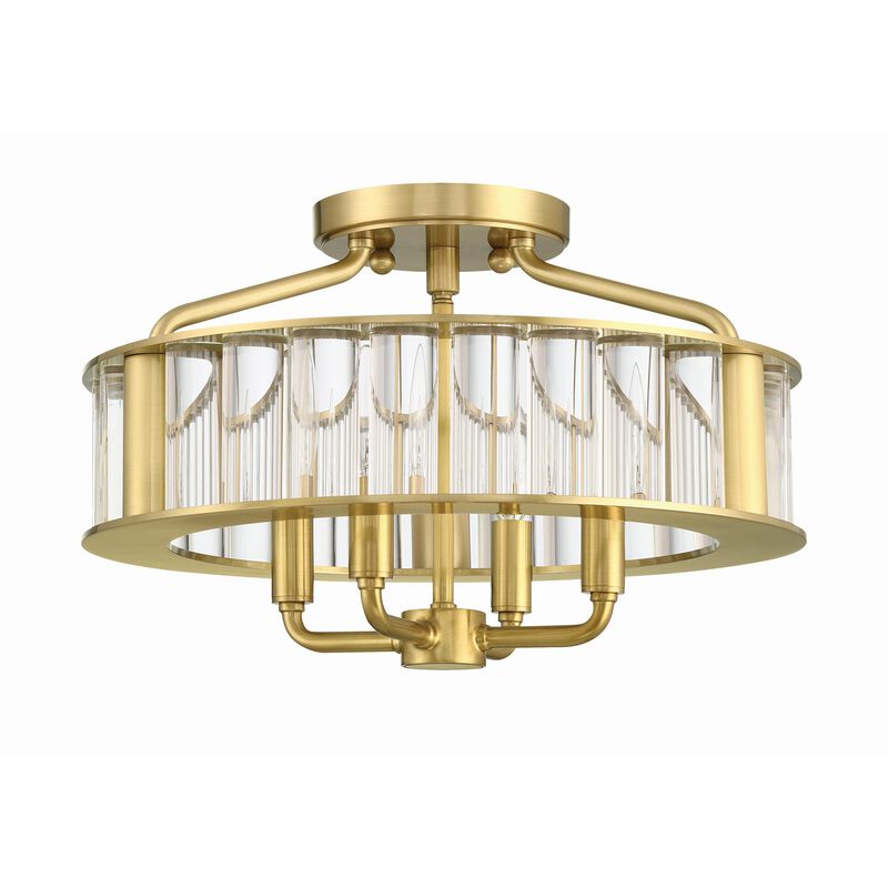 Farris 16 Inch 4 Light Flush Mount by Crystorama