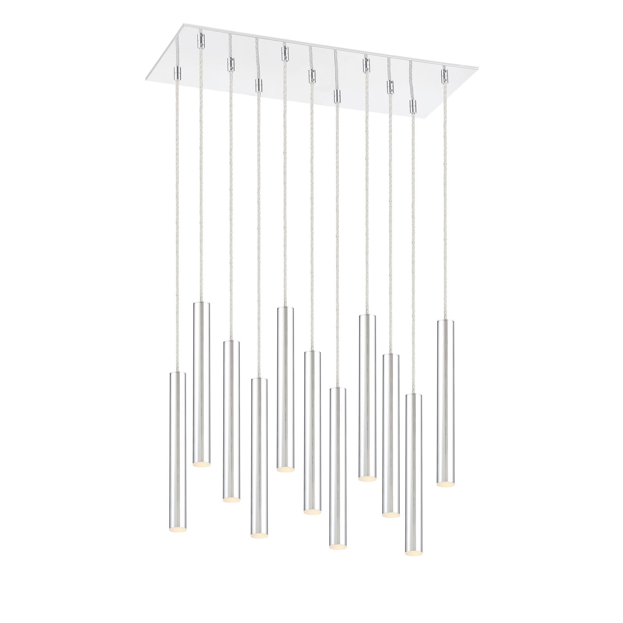 Shown in Chrome finish and Steel glass and Steel shade