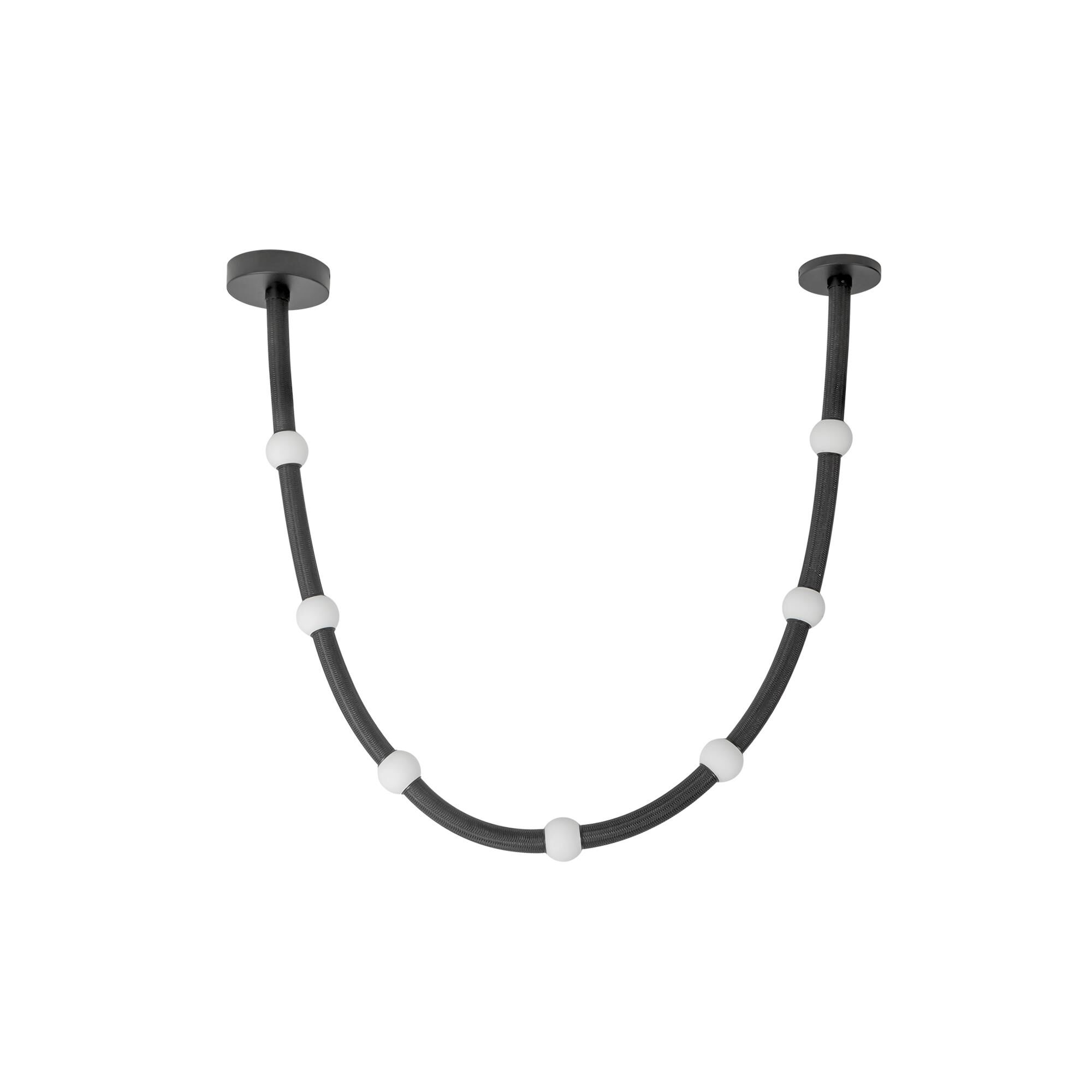 Shown in Black finish and Opal glass