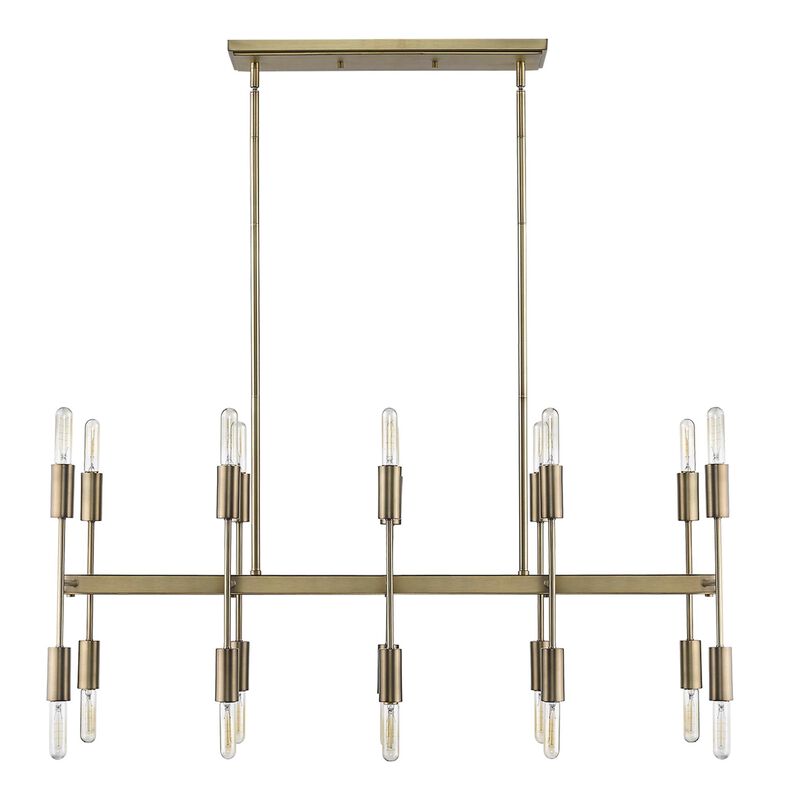 Perret 46 Inch 20 Light Linear Suspension Light by Trend Lighting