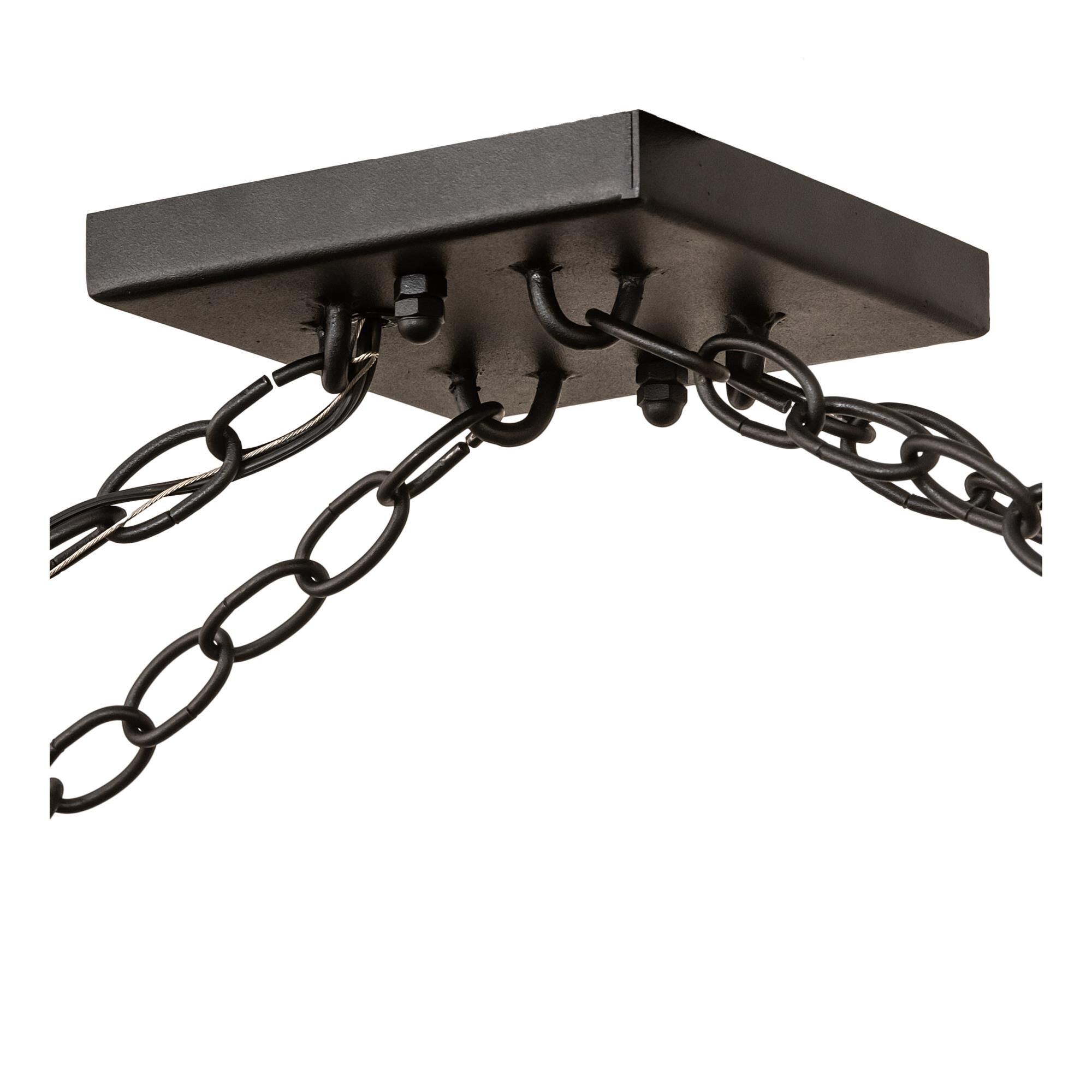 48 Inch 6 Light Lighted Pot Rack by Meyda Lighting