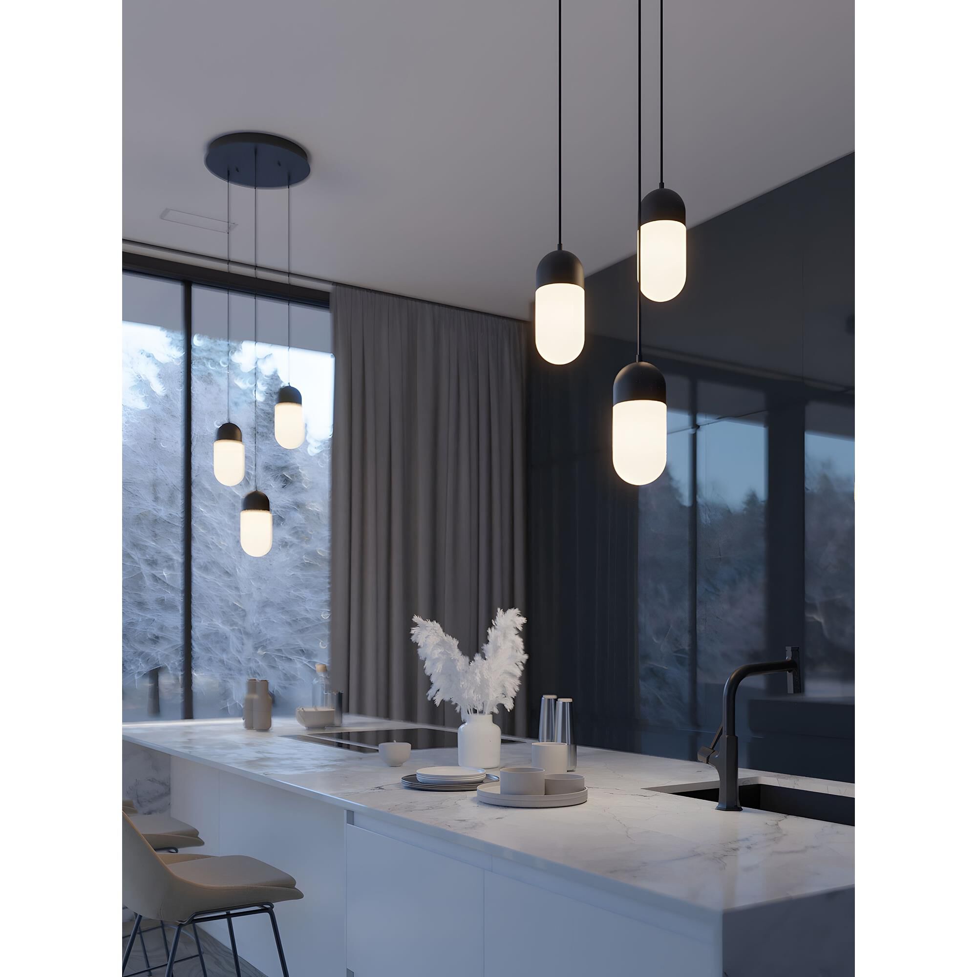 Shown in Black finish