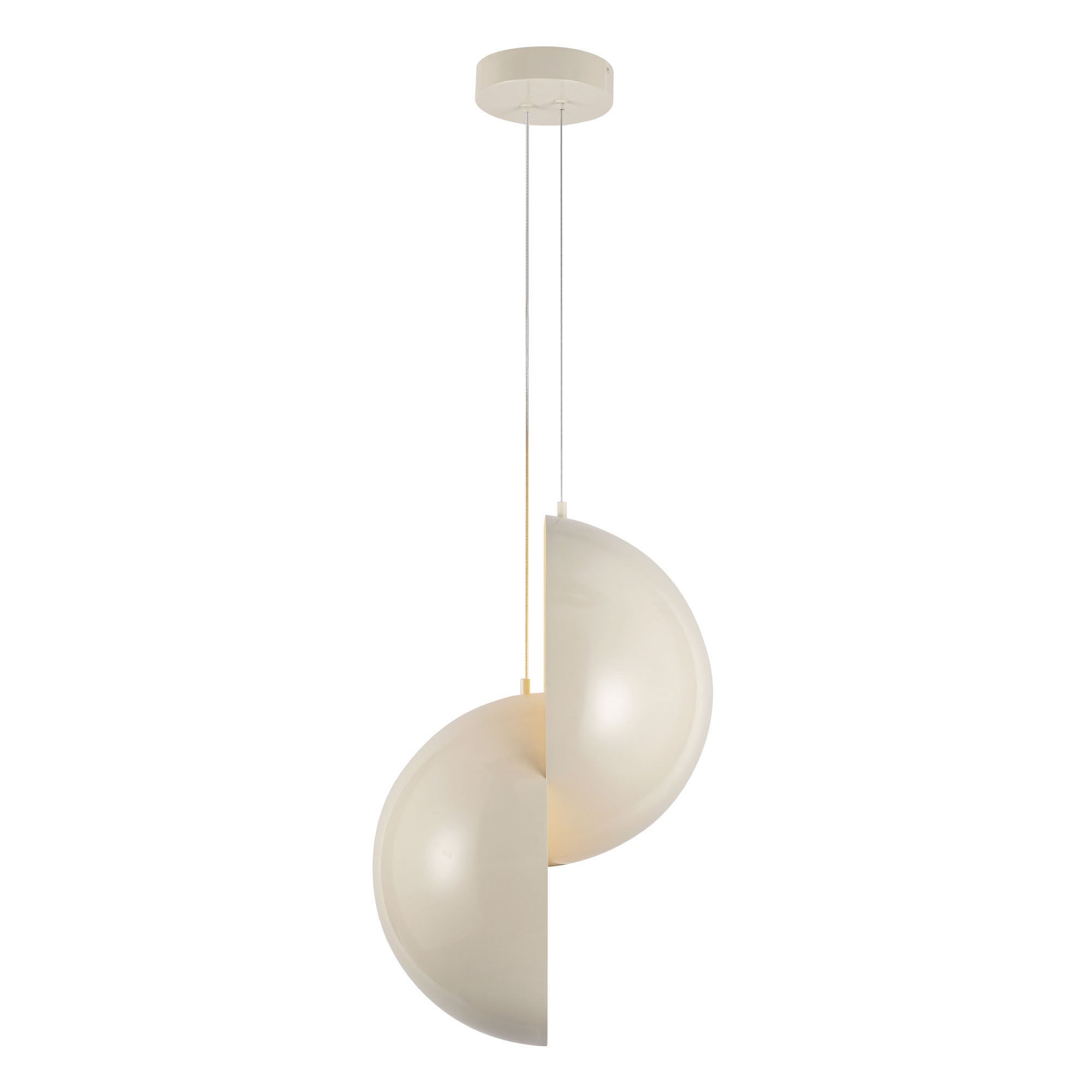 Shown in Pearl White finish and Steel shade