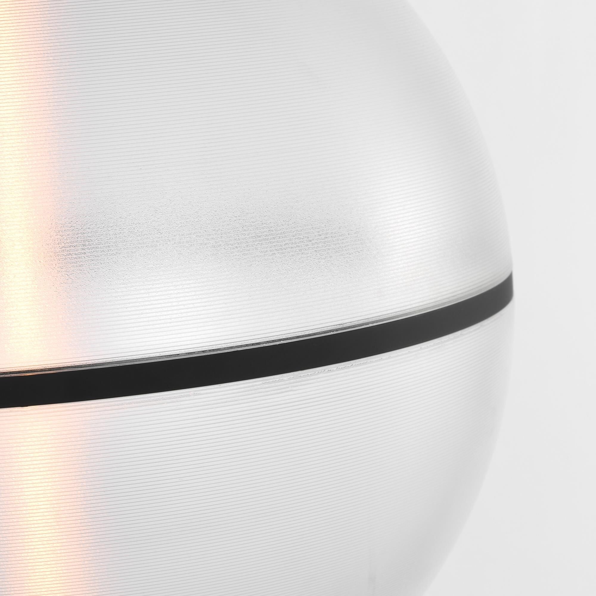 Shown in Nightshade Black finish and Opaque Carved Acrylic glass