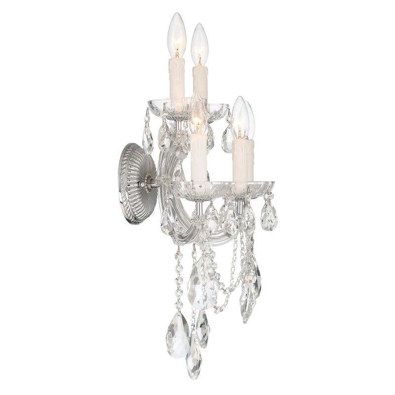 Maria Theresa 22 Inch 5 Light Wall Sconce by Crystorama