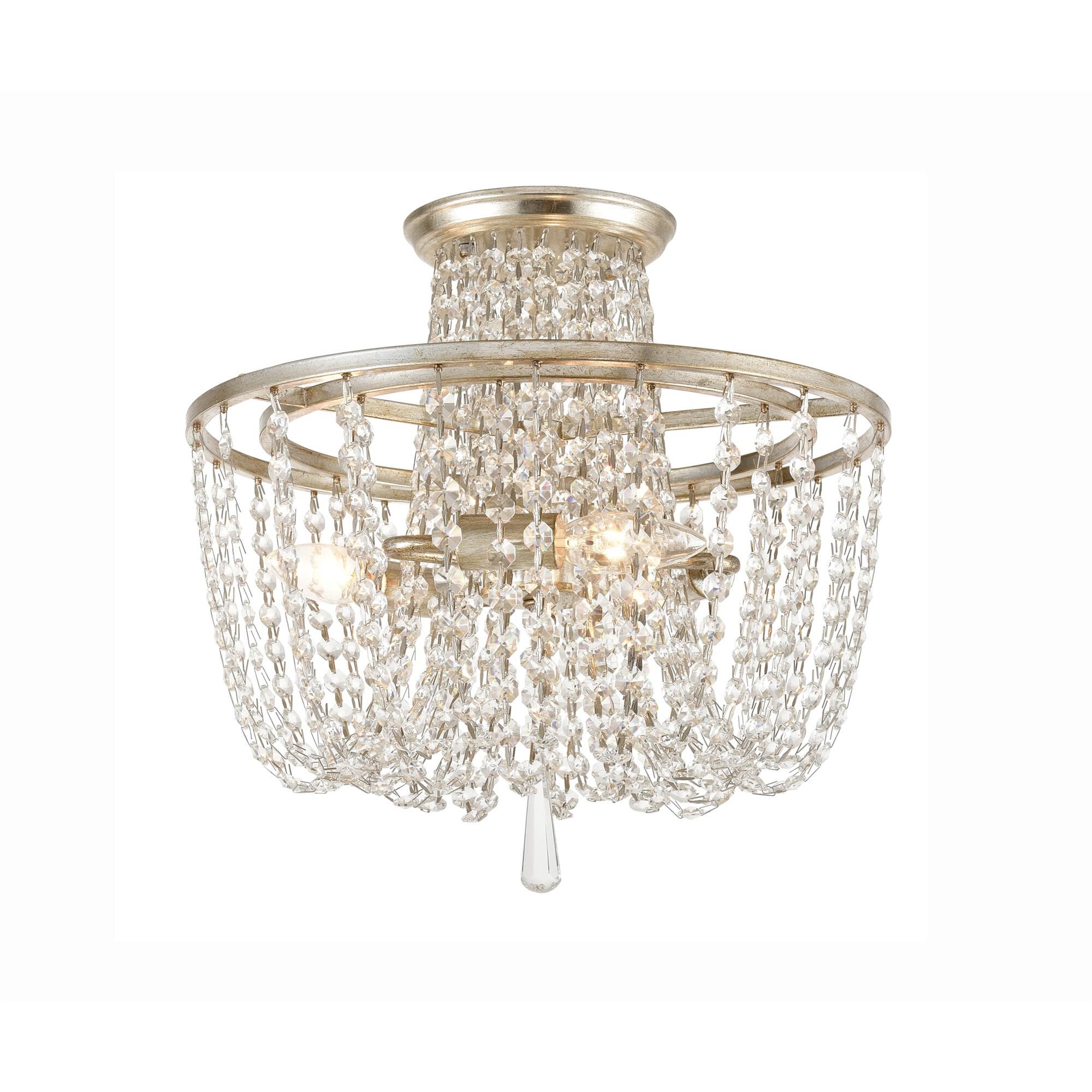 Shown in Antique Silver finish and Clear Hand Cut crystal