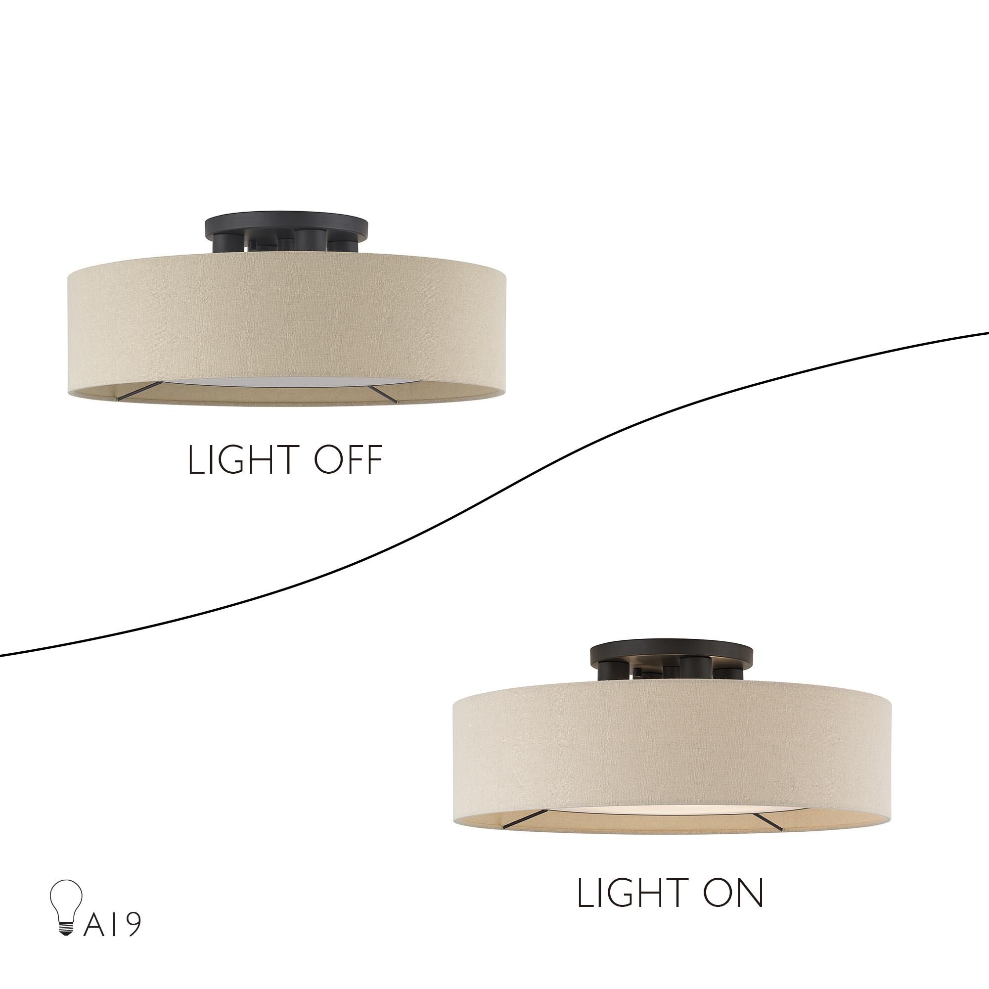 Ellsworth 21 Inch Semi Flush Mount by Livex Lighting