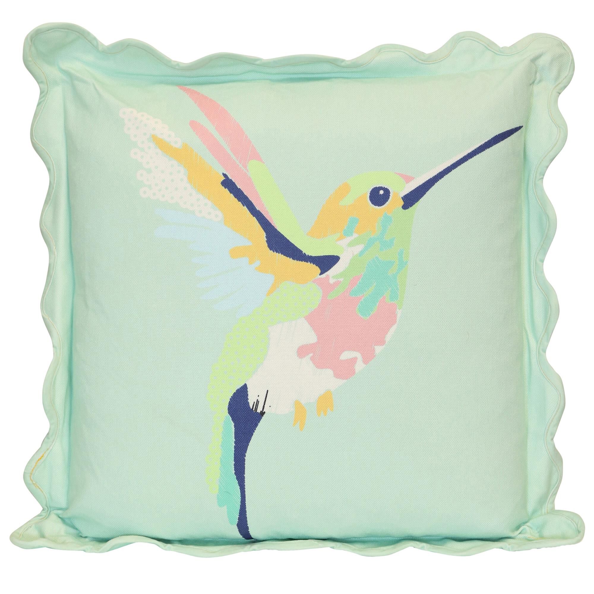 Tamara Day Hummingbird 22 Inch Decorative Pillow by Stylecraft