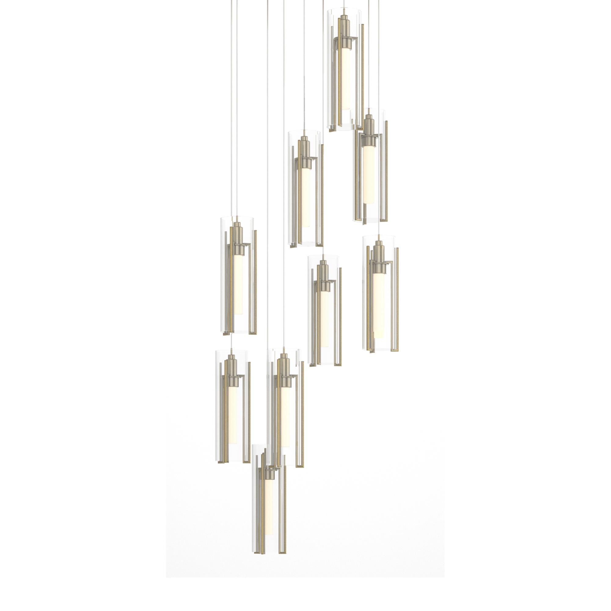 Exos Glass 21 Inch Multi Light Pendant by Hubbardton Forge