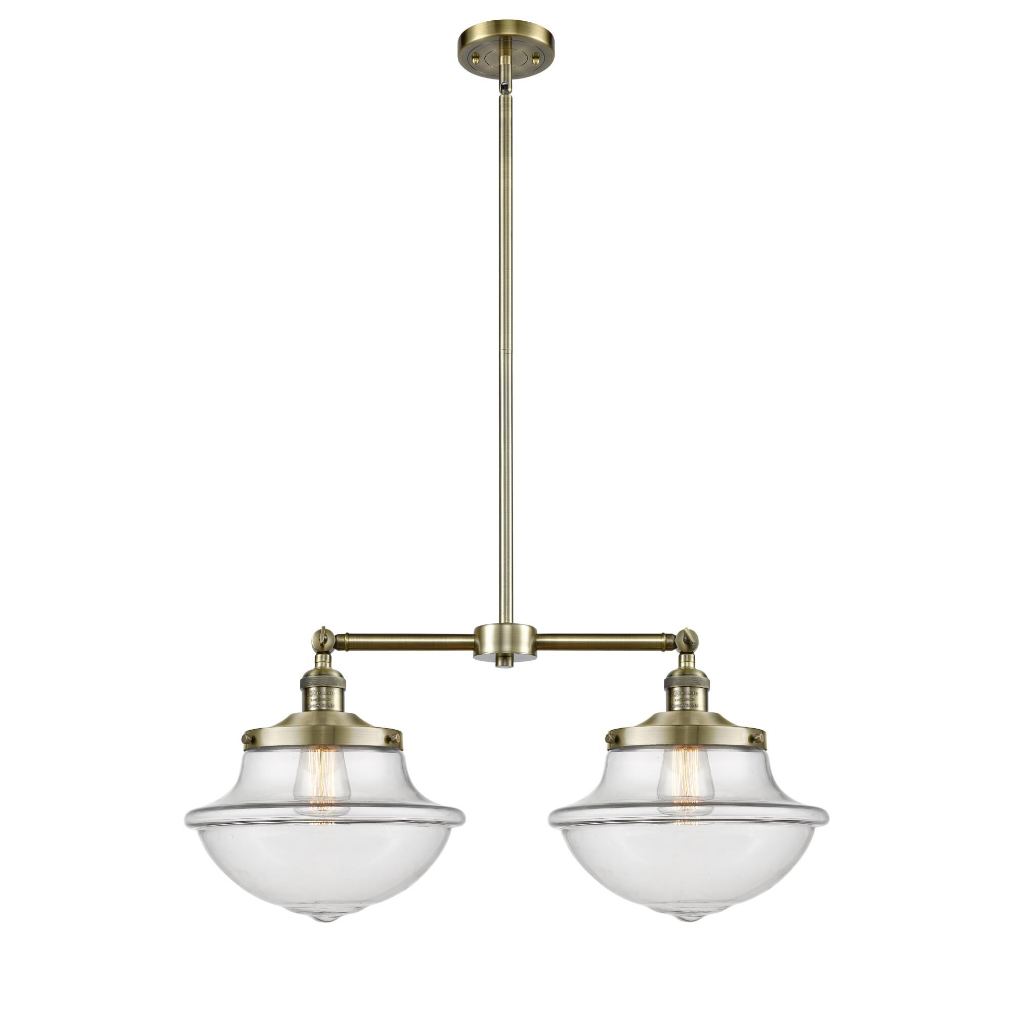 Shown in Antique Brass finish and Schoolhouse glass and Glass shade