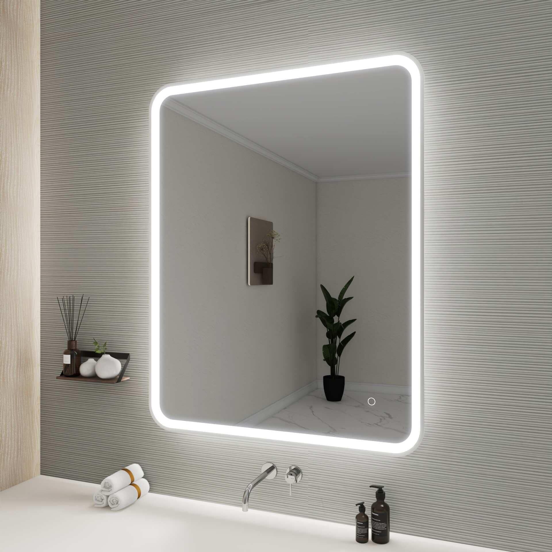 Harmoni 42 Inch Round LED Lighted Mirror by Elegant Decor