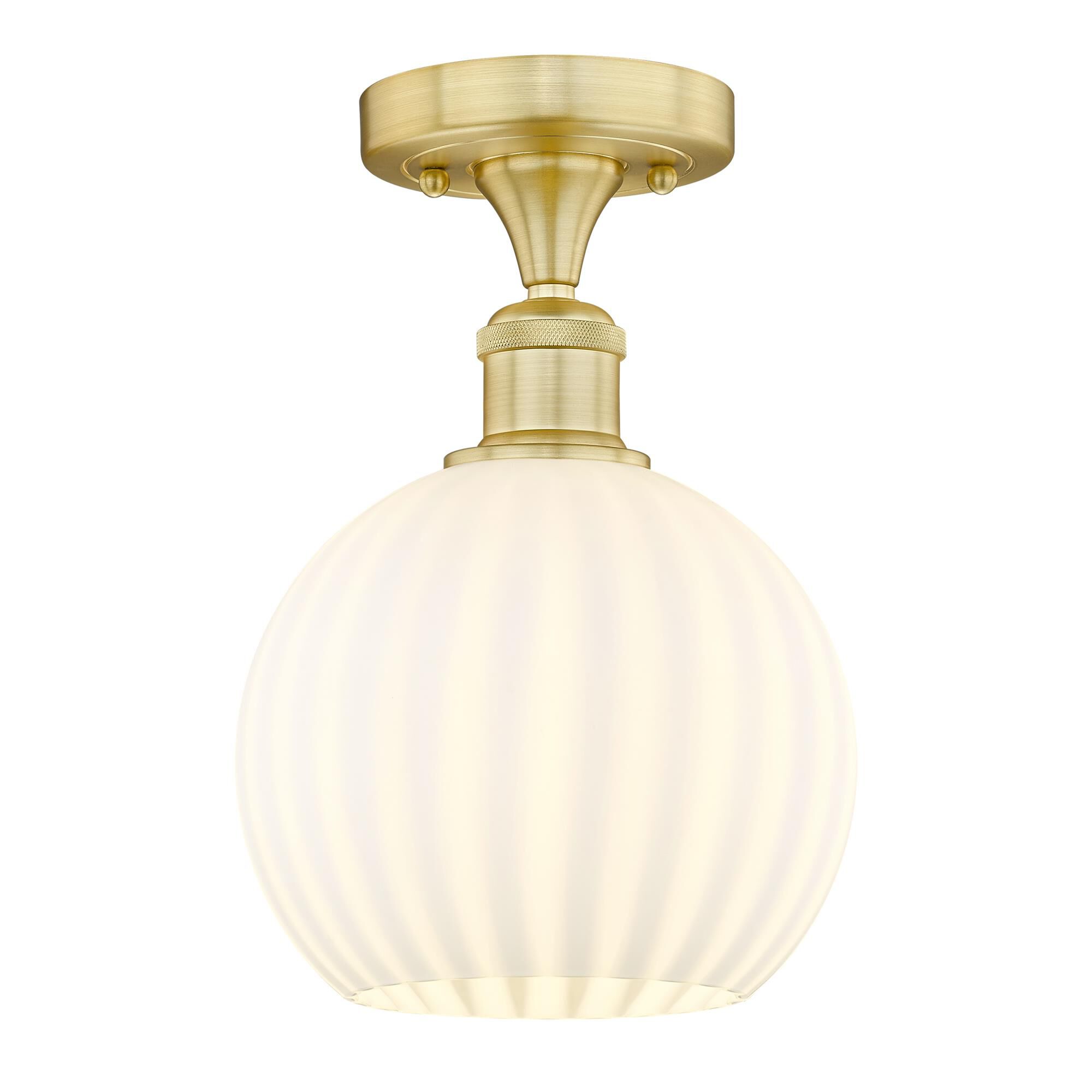 Bruno Marashlian White Venetian 8 Inch Semi Flush Mount by Innovations Lighting