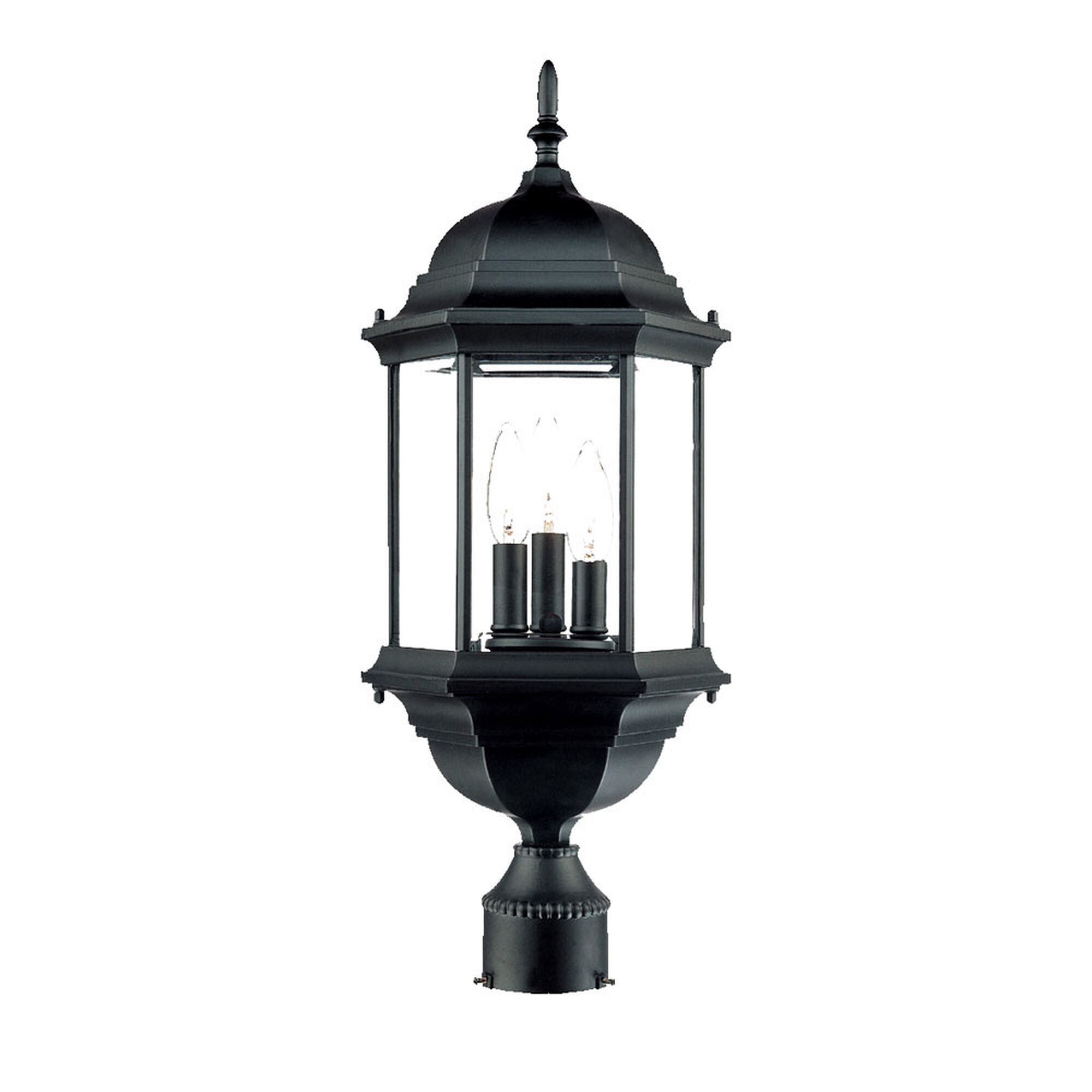 Shown in Matte Black finish and Clear glass and Clear Beveled Glass Panes shade