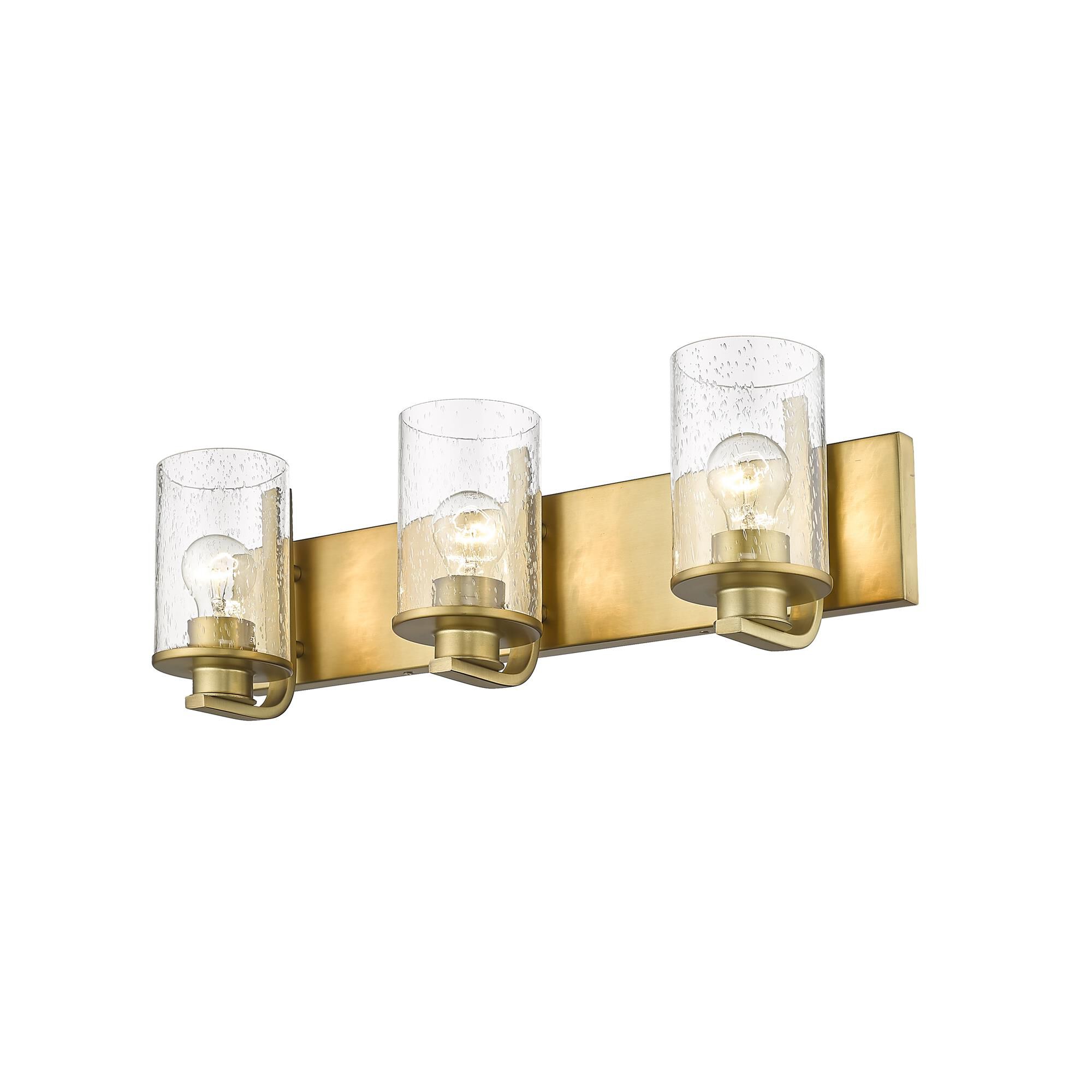 Shown in Olde Brass finish and Glass shade