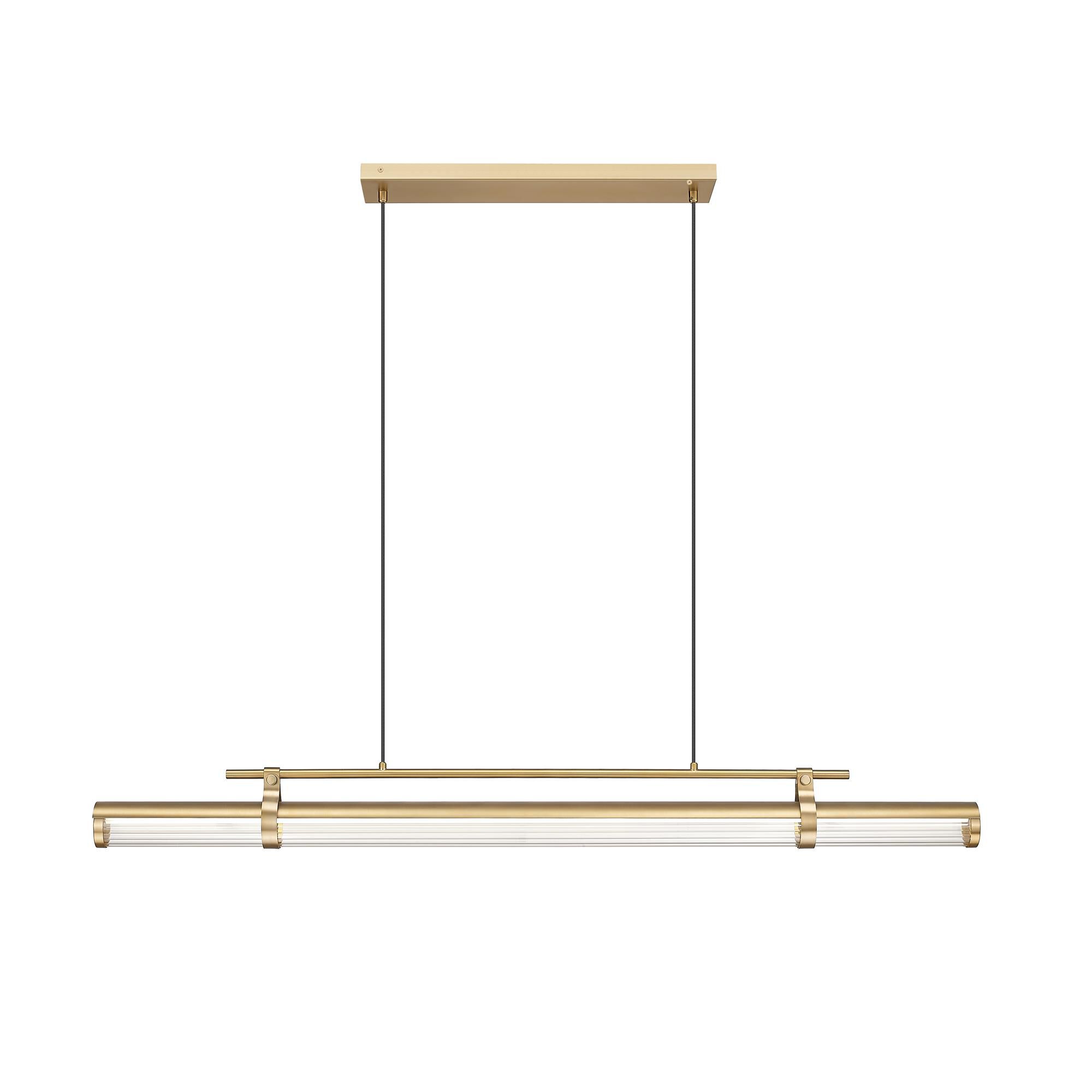 Shown in Modern Gold finish and Clear glass