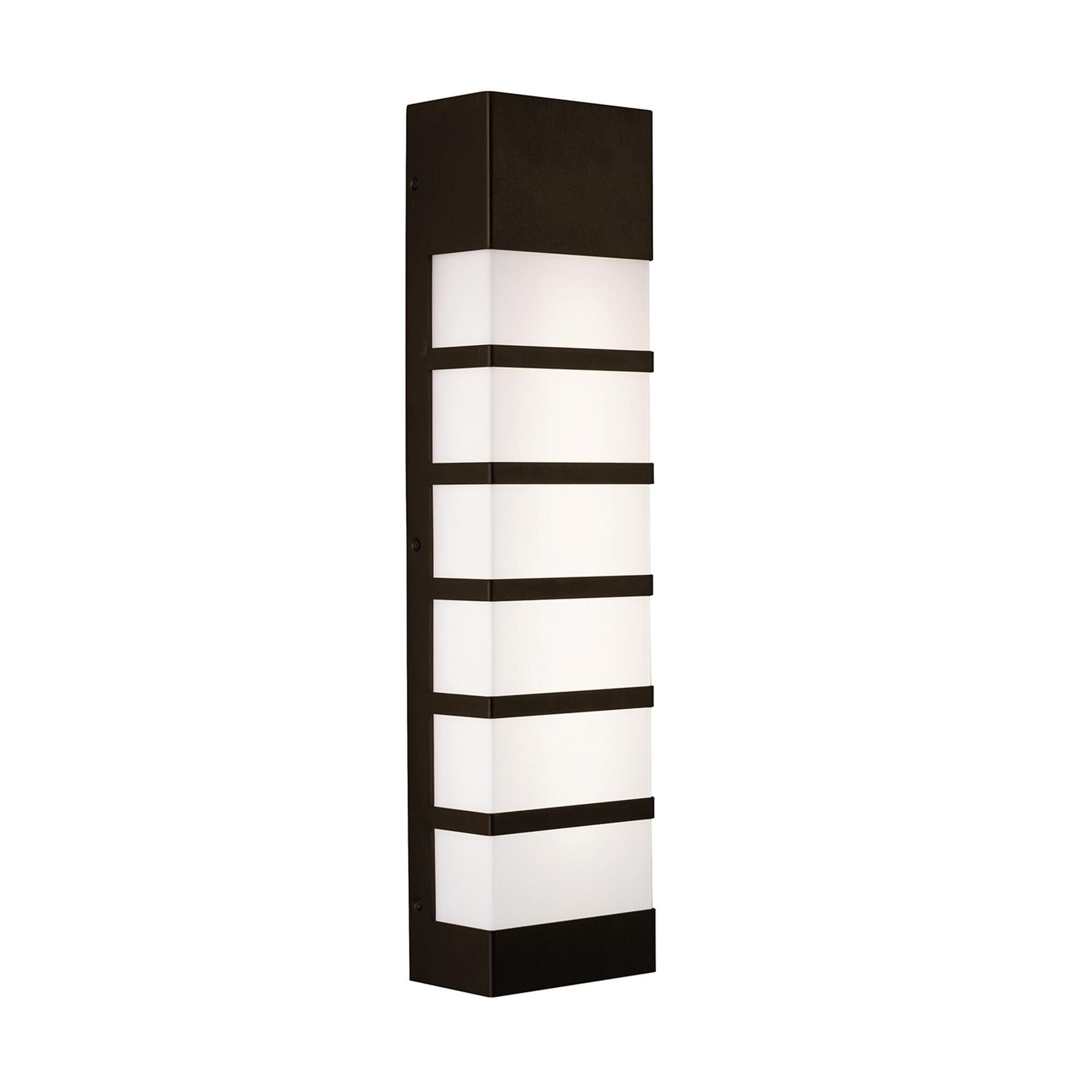 Shown in Bronze finish and White Acrylic glass