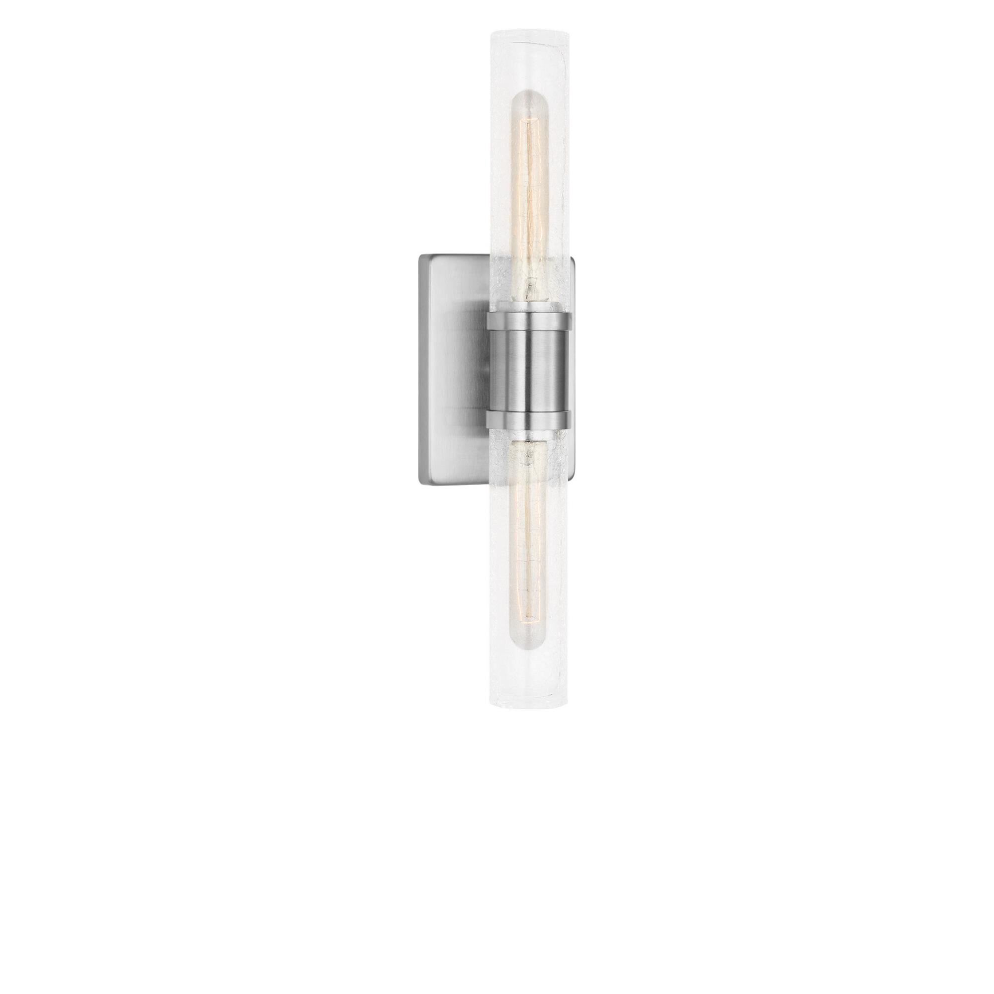 Shown in Brushed Nickel finish and Crackle glass