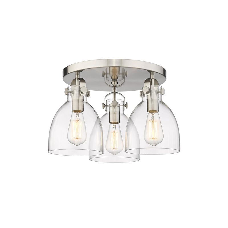 Bruno Marashlian Newton Bell 19 Inch 3 Light Flush Mount by Innovations Lighting