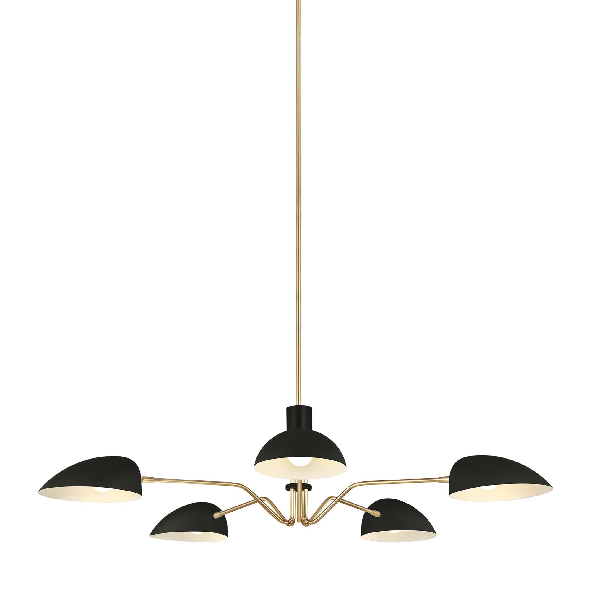 Shown in Midnight Black - Burnished Brass finish and Midnight BlackSteel shade