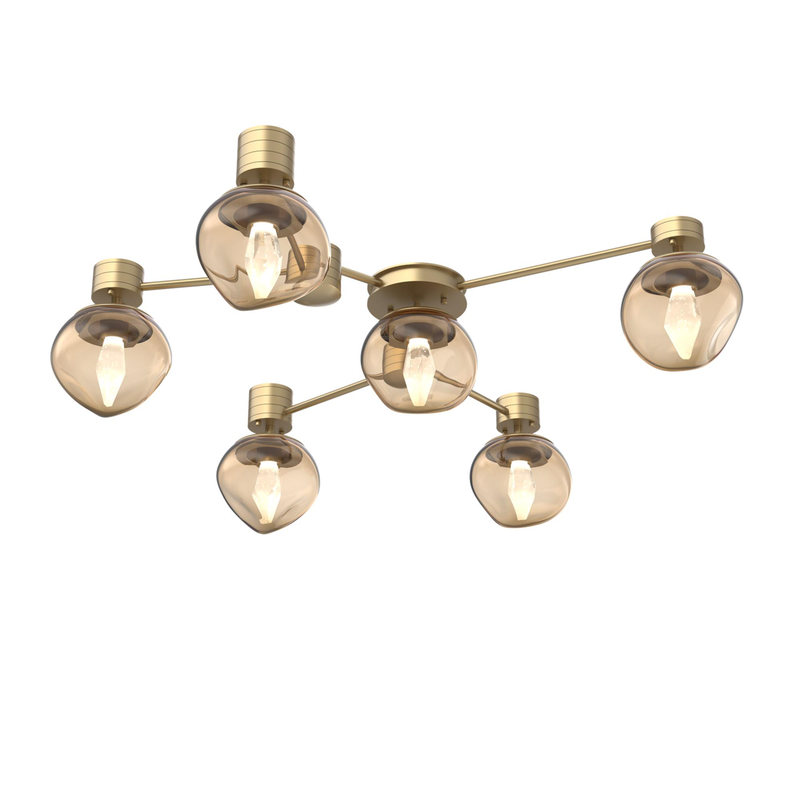 Levi Wilson Luna 37 Inch Semi Flush Mount by Hammerton Studio