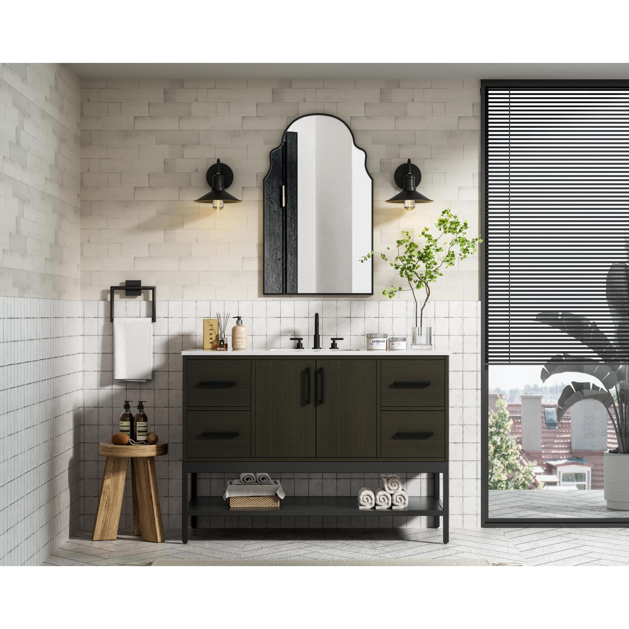 Shown in Mocha Brown finish