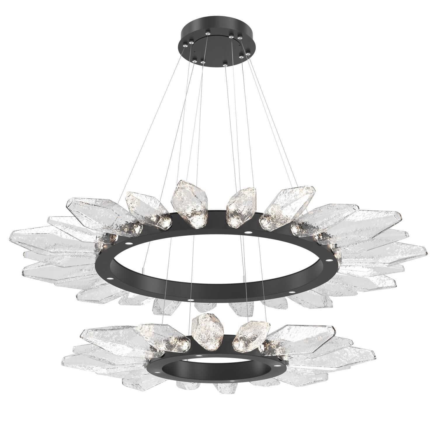Rock Crystal 56 Inch 50 Light LED Chandelier by Hammerton Studio